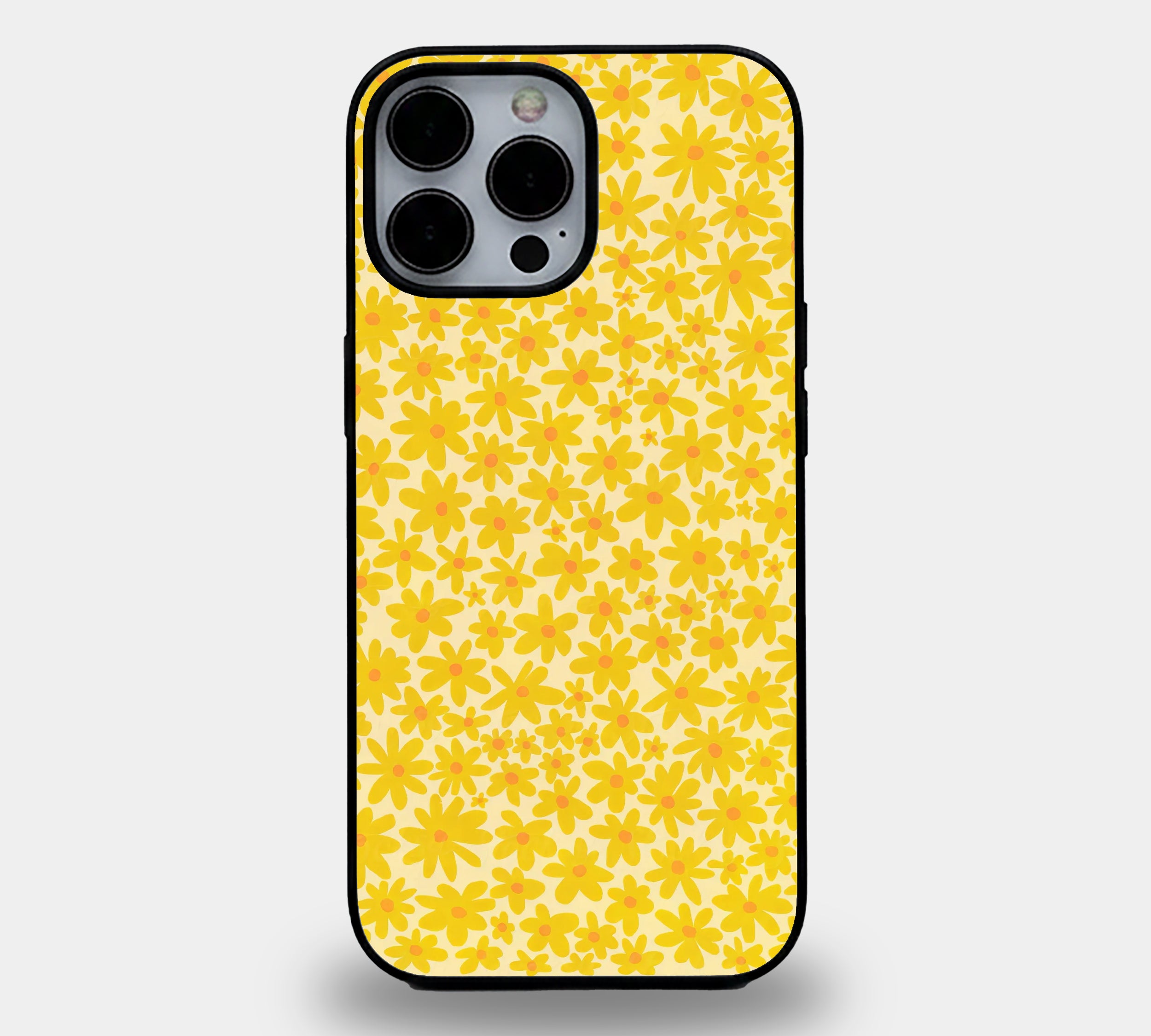 Yellow Daisy Floral | Premium Glass iPhone & Samsung Mobile Cover Case