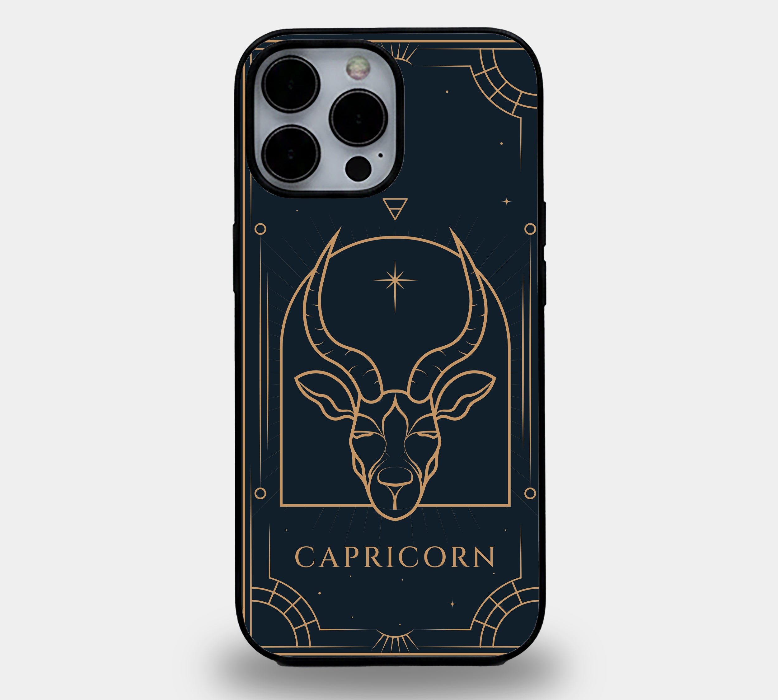Capricorn Mystic Horns | Premium Glass iPhone Mobile Cover Case