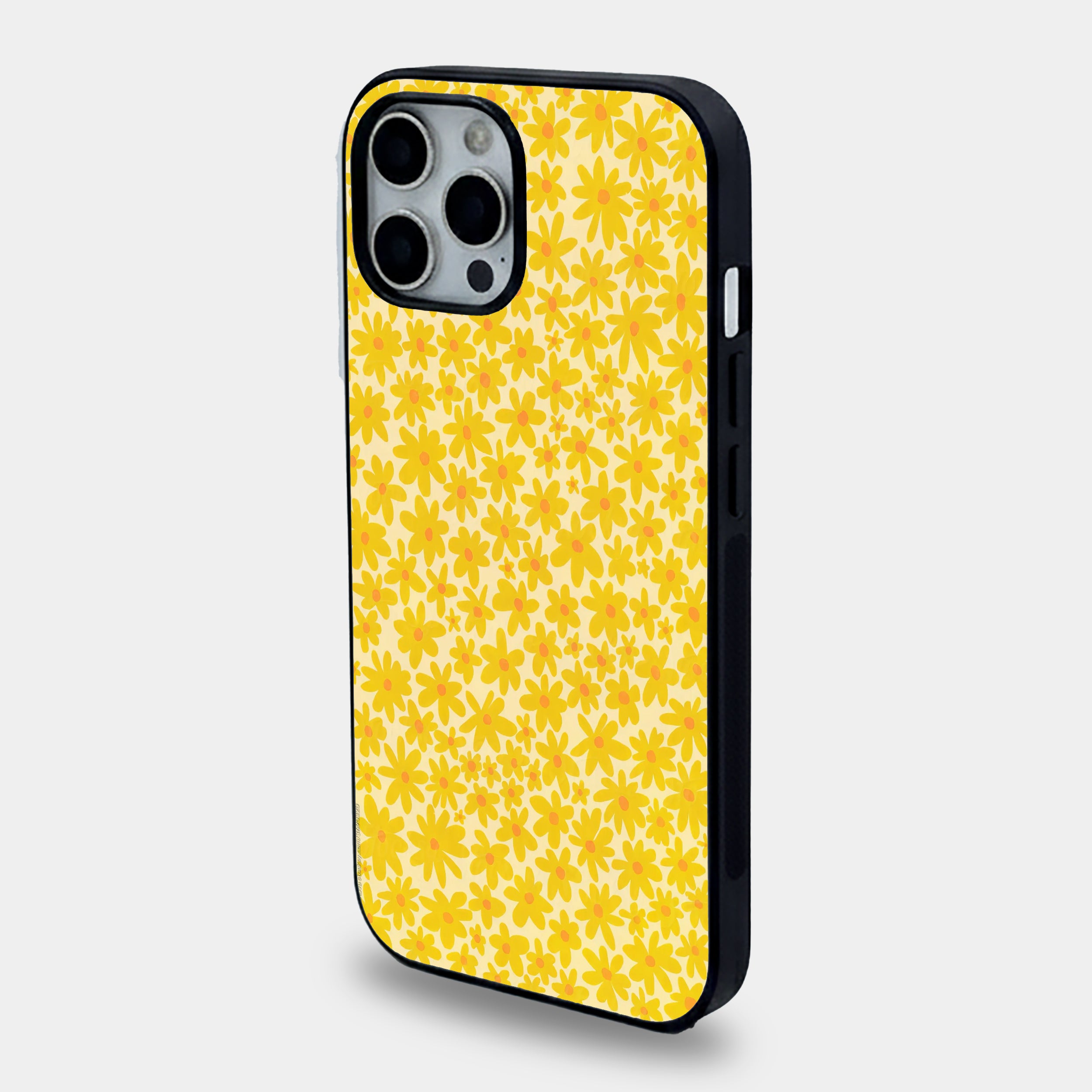 Yellow Daisy Floral | Premium Glass iPhone & Samsung Mobile Cover Case