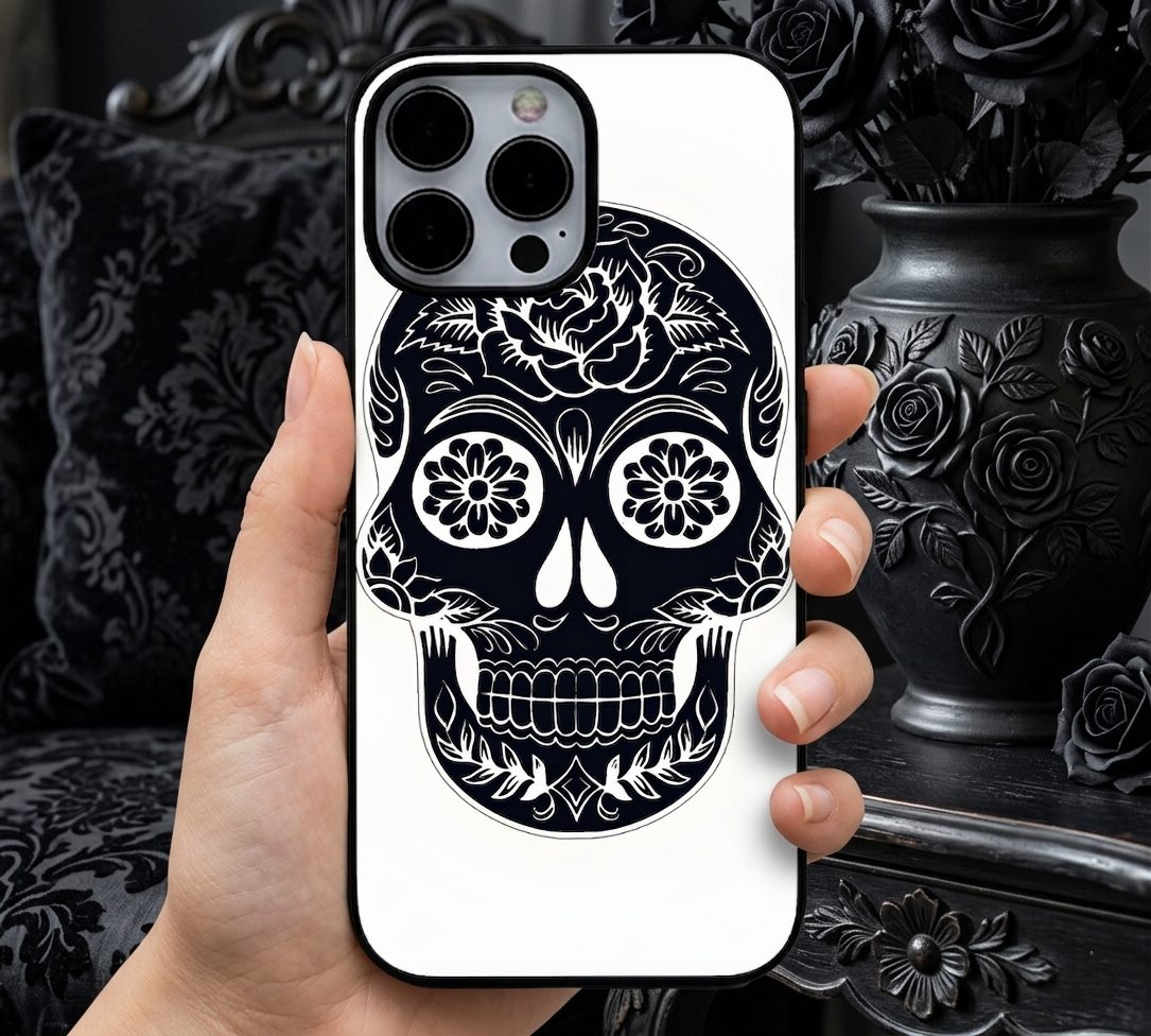 Mystic Sugar Skull | Premium Glass iPhone & Samsung Mobile Cover Case