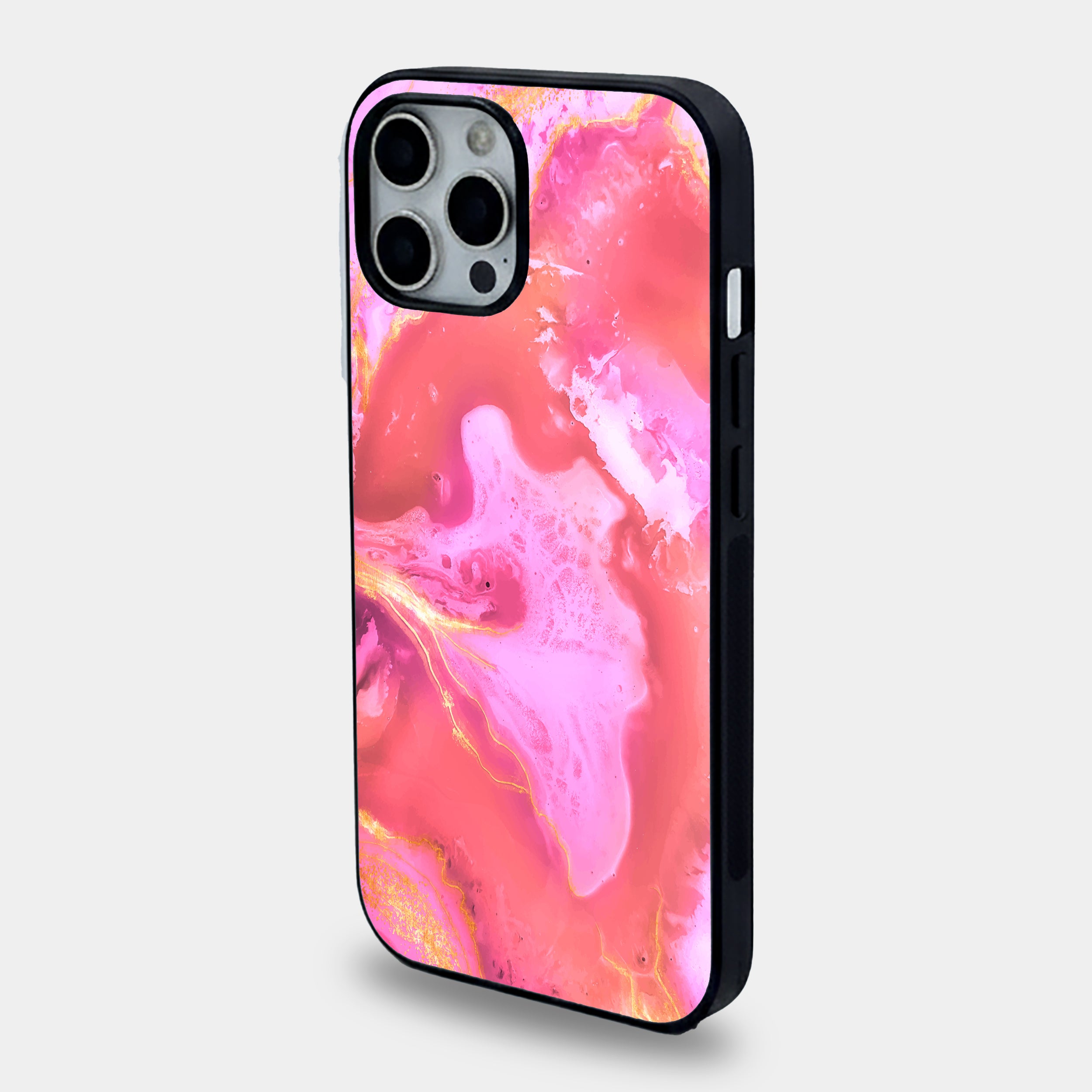 Hot Pink Marble Fluid | Premium Glass iPhone Mobile Cover Case