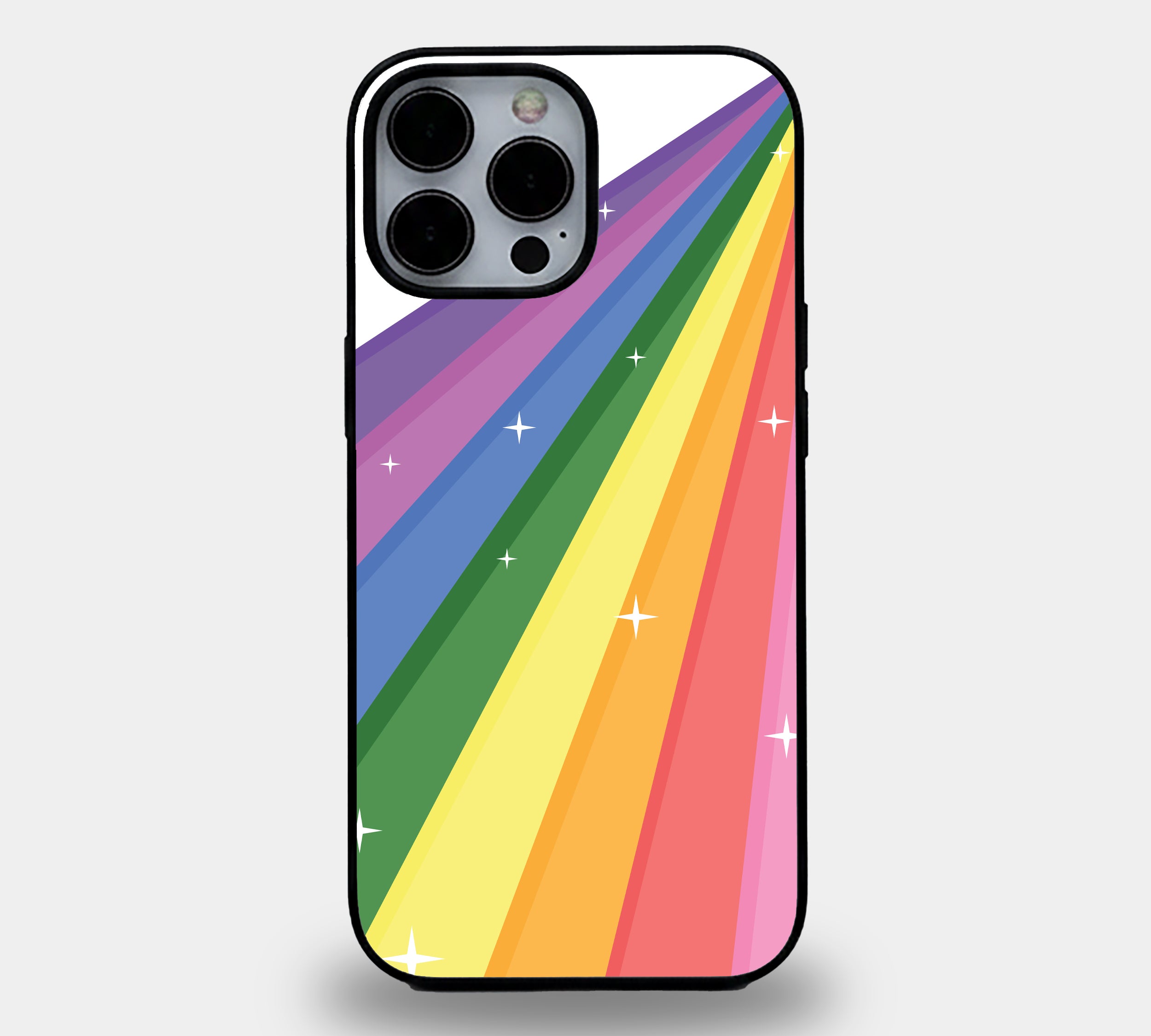 Stardust Prism Rainbow | Premium Glass iPhone Mobile Cover Case