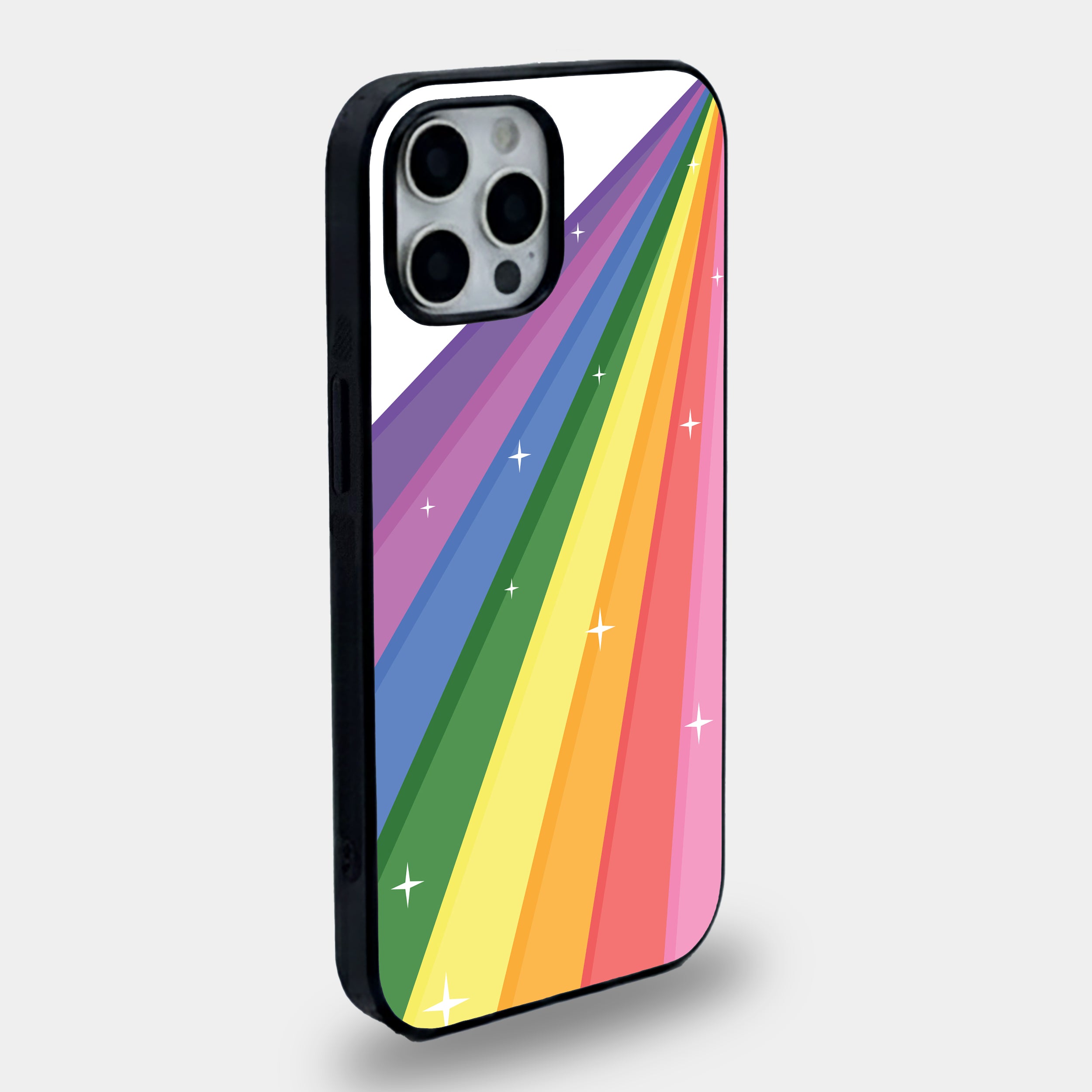 Stardust Prism Rainbow | Premium Glass iPhone Mobile Cover Case