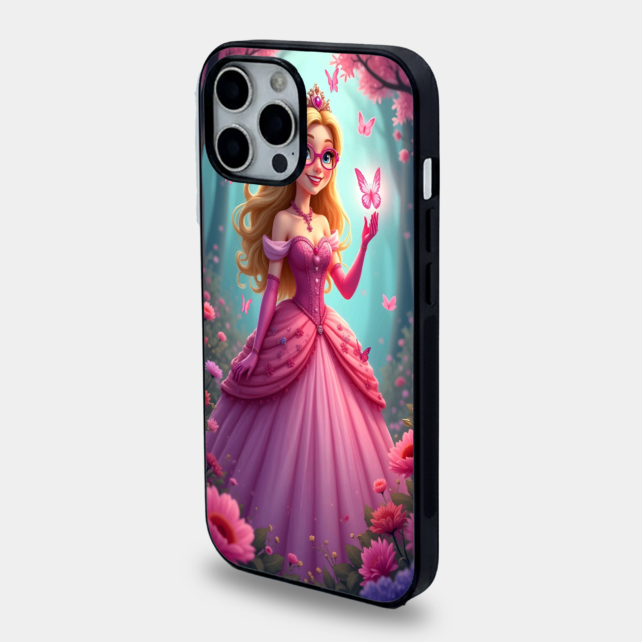 Enchanted Butterfly Princess | Premium Glass iPhone Mobile Cover Case
