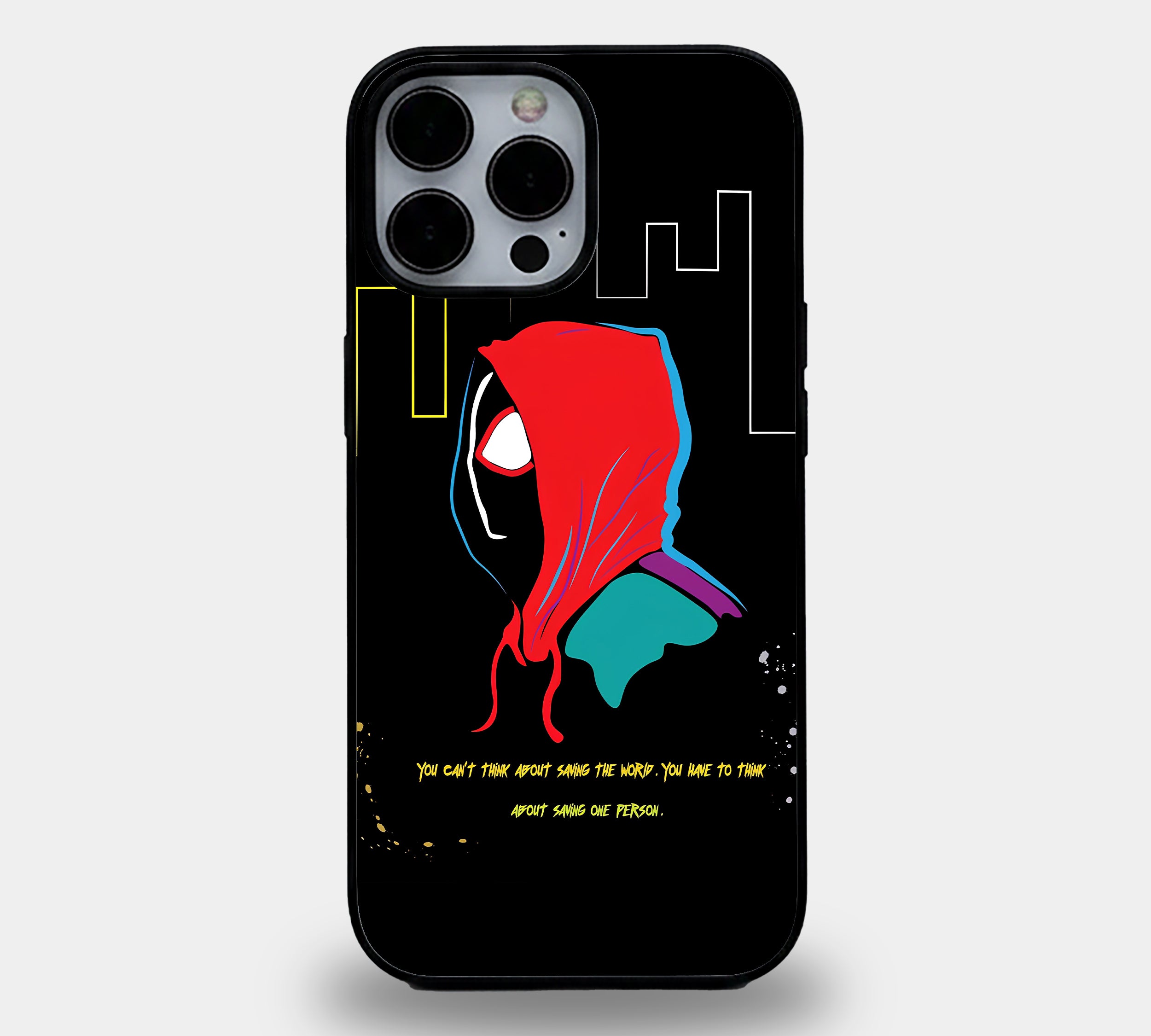 Neon Hooded Hero Quote