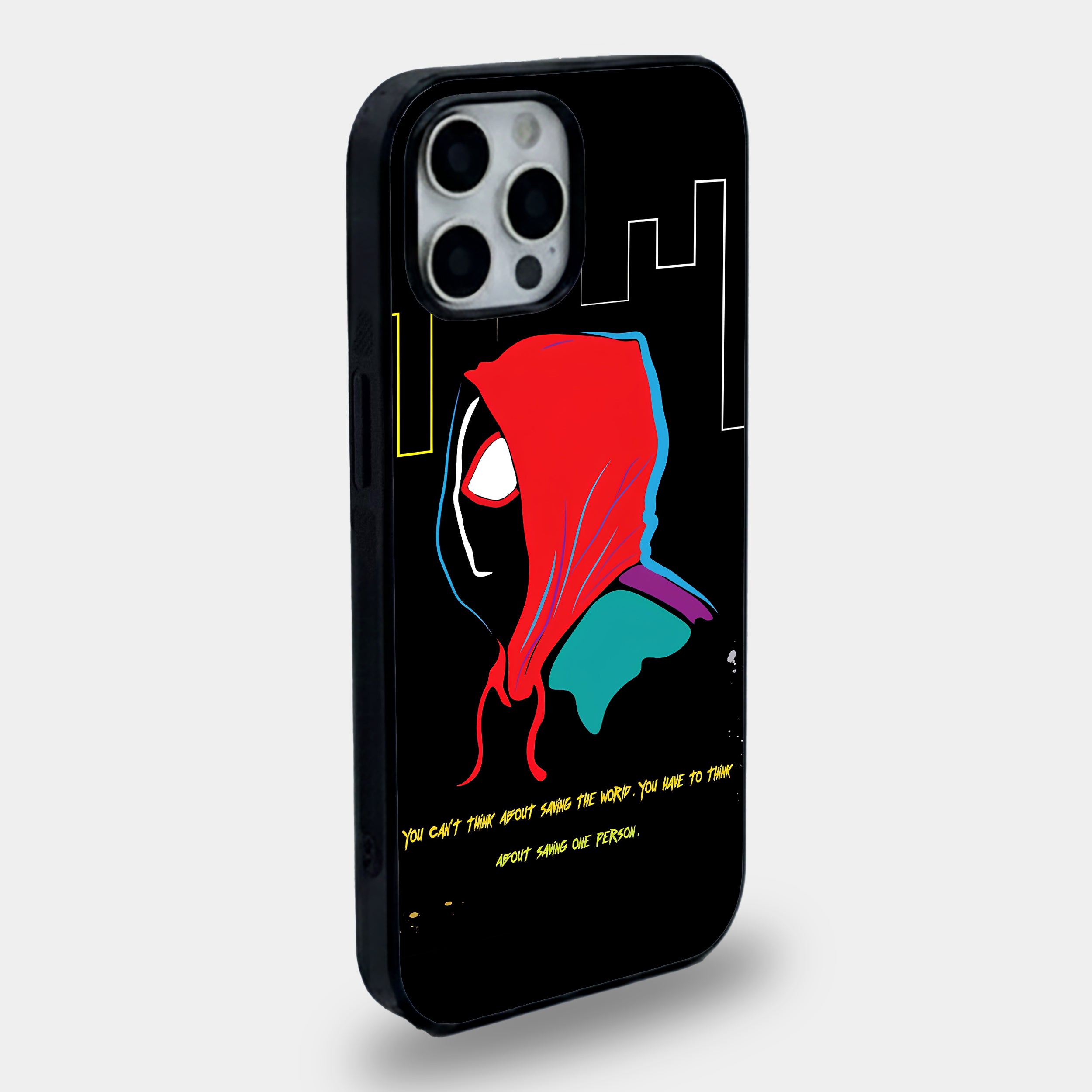 Neon Hooded Hero Quote