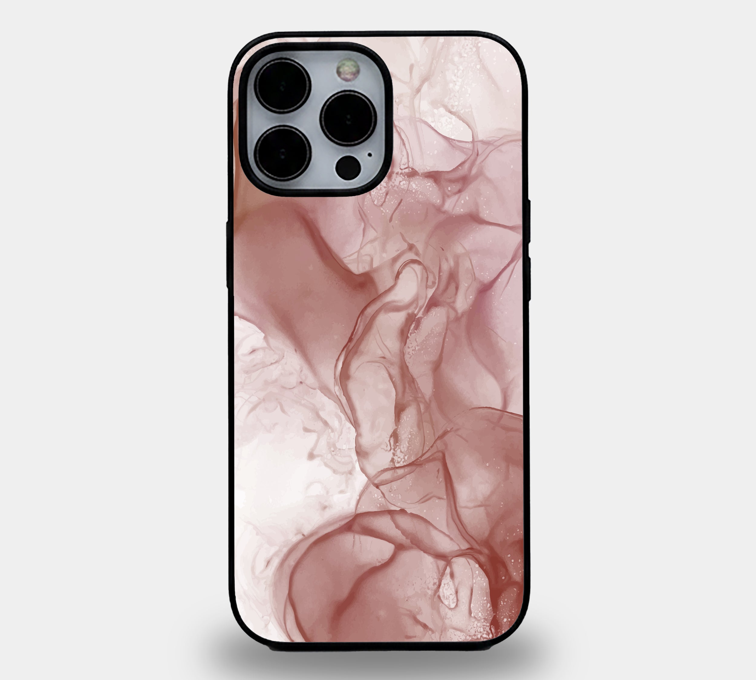 Dusty Rose Fluid Smoke | Premium Glass iPhone Mobile Cover Case