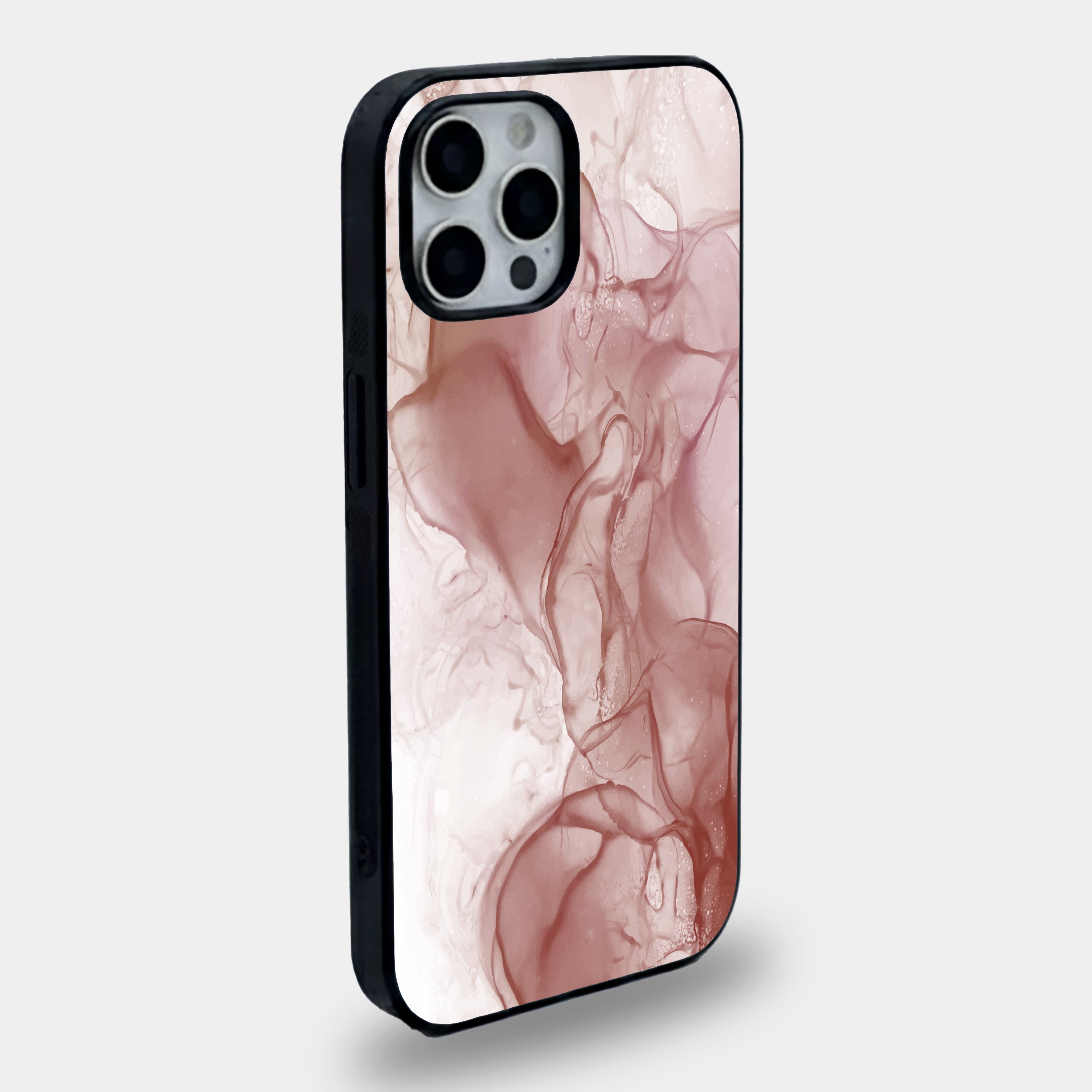 Dusty Rose Fluid Smoke | Premium Glass iPhone Mobile Cover Case