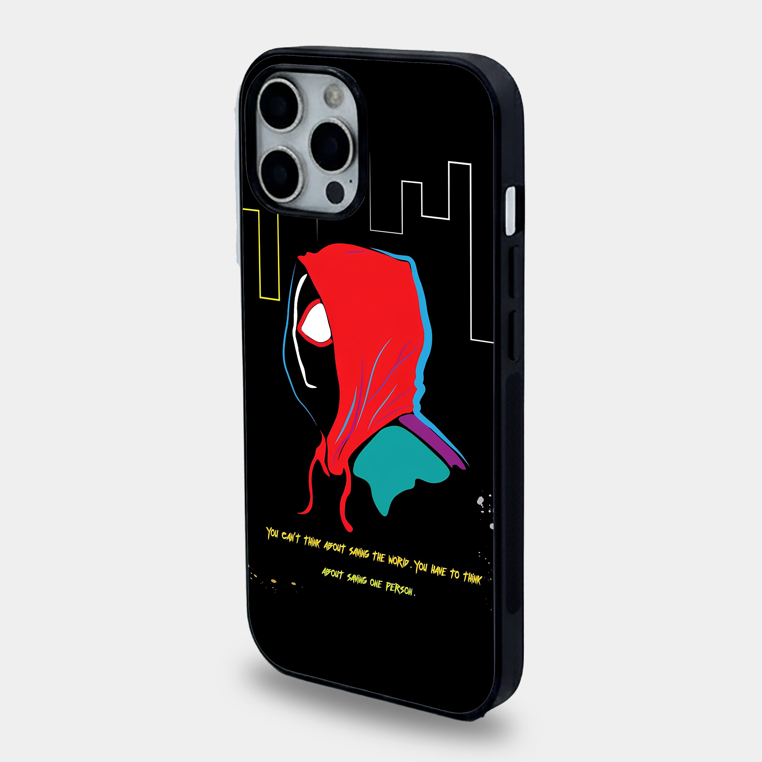 Neon Hooded Hero Quote