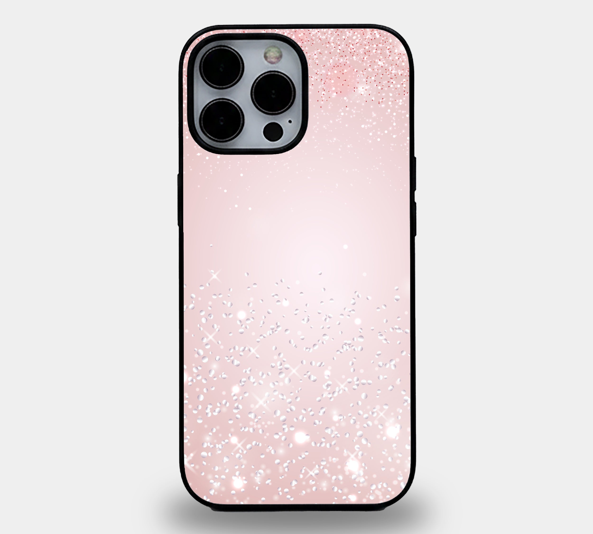 Rose Gold Shimmer Gradient | Premium Glass iPhone Mobile Cover Case