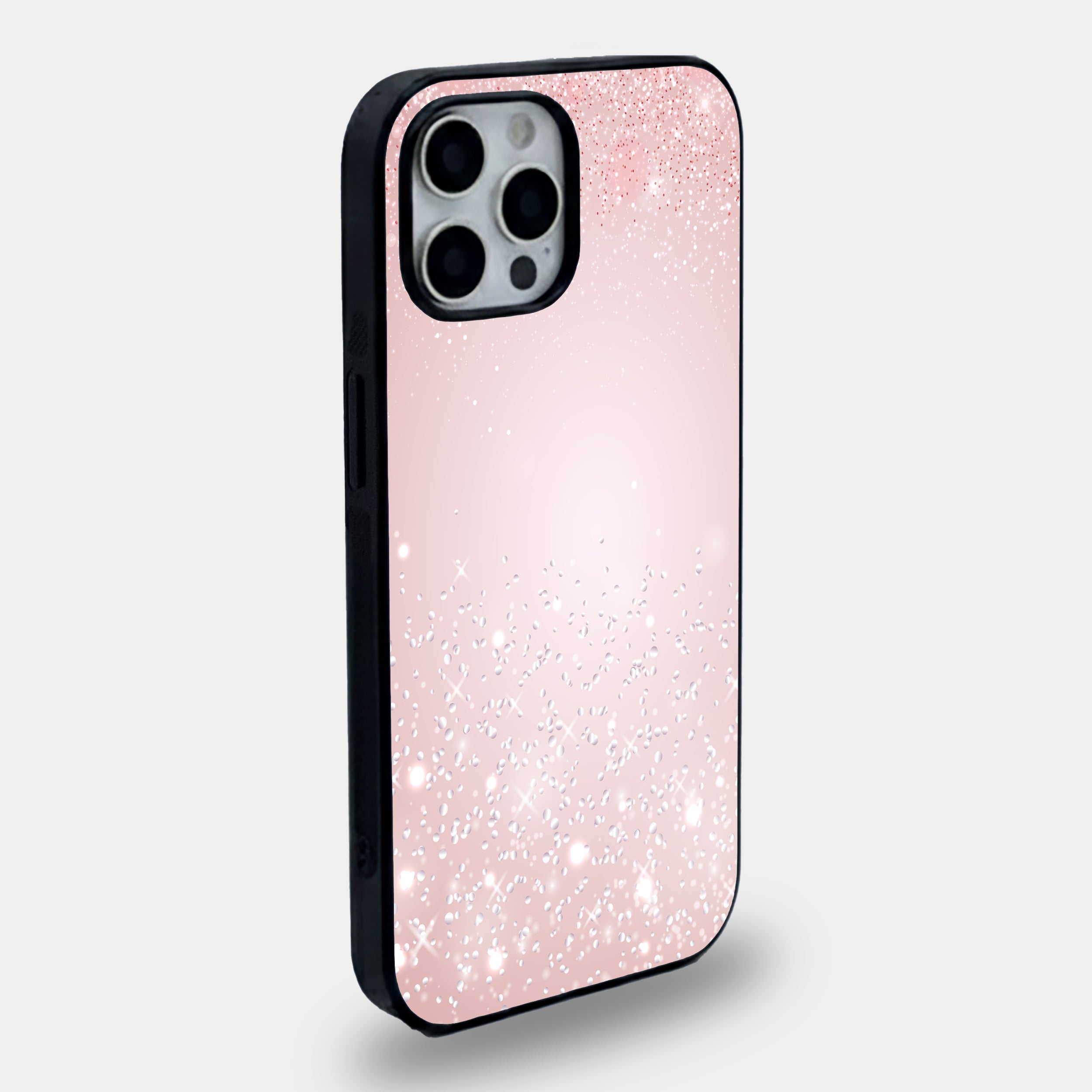 Rose Gold Shimmer Gradient | Premium Glass iPhone Mobile Cover Case