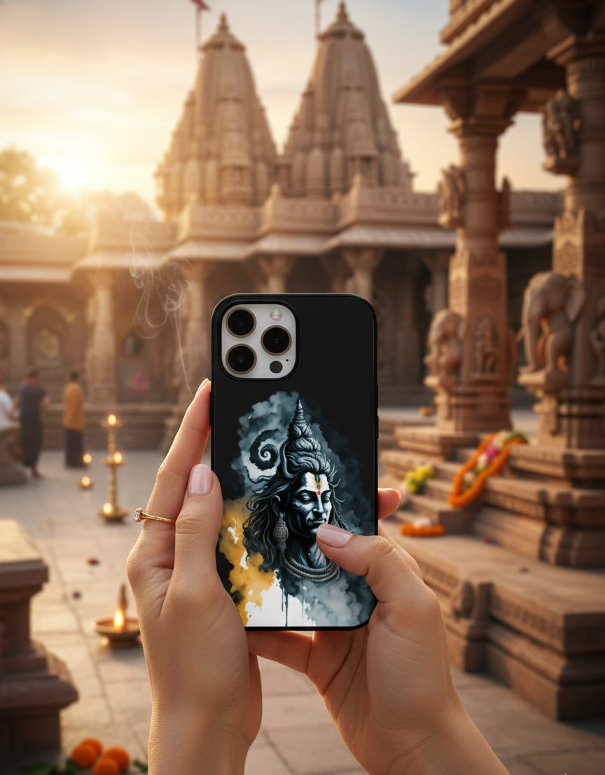 Divine Adiyogi Lord Shiva | Premium Glass iPhone Mobile Cover Case