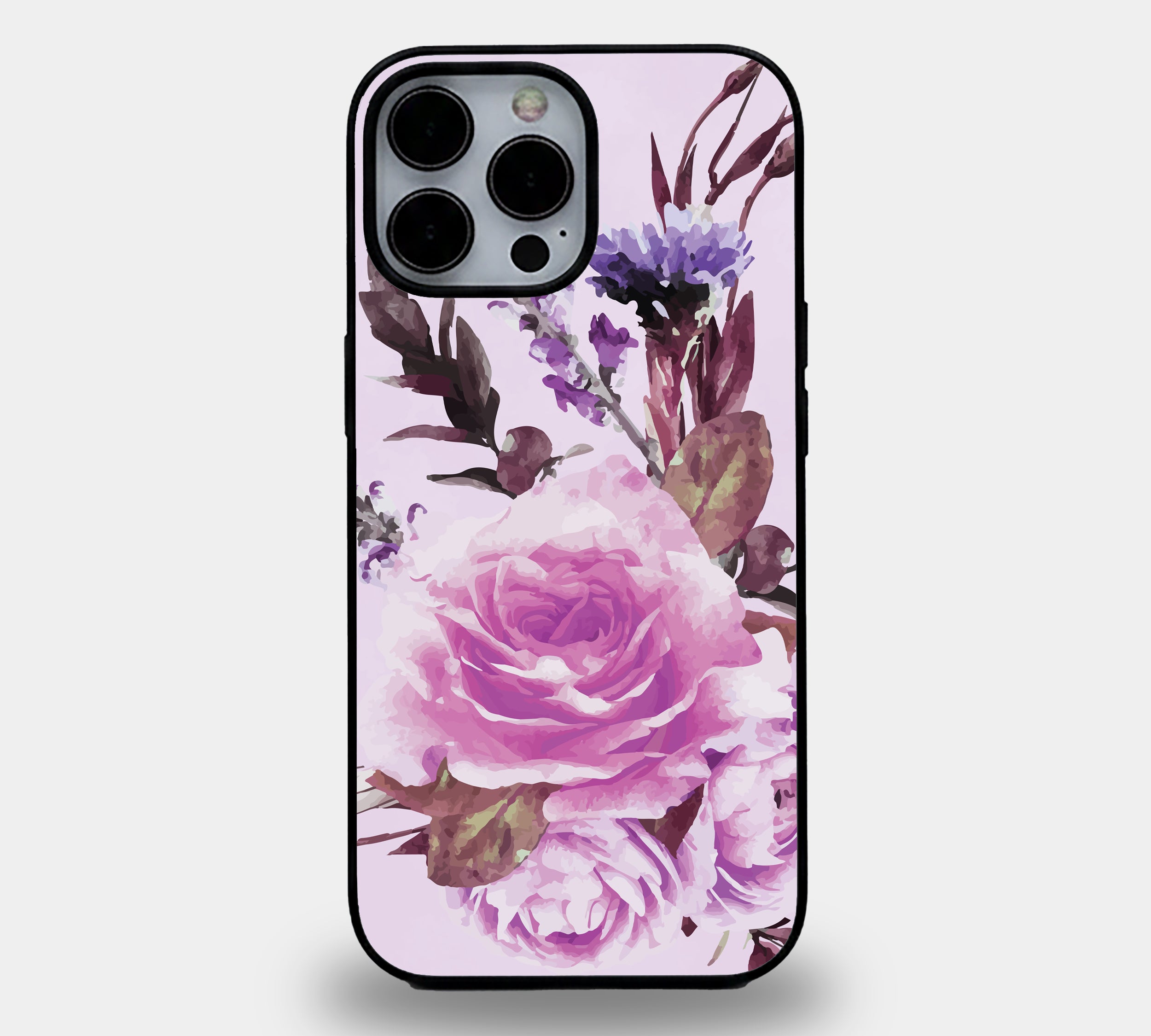 Vintage Watercolor Rose | Premium Glass iPhone Mobile Cover Case