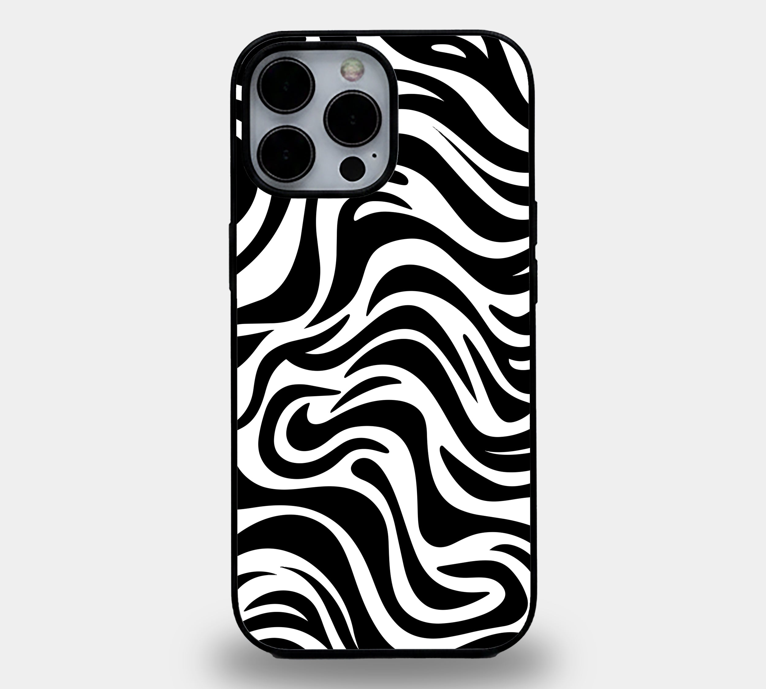 Wavy Groovy Zebra Print | Premium Glass iPhone Mobile Cover Case