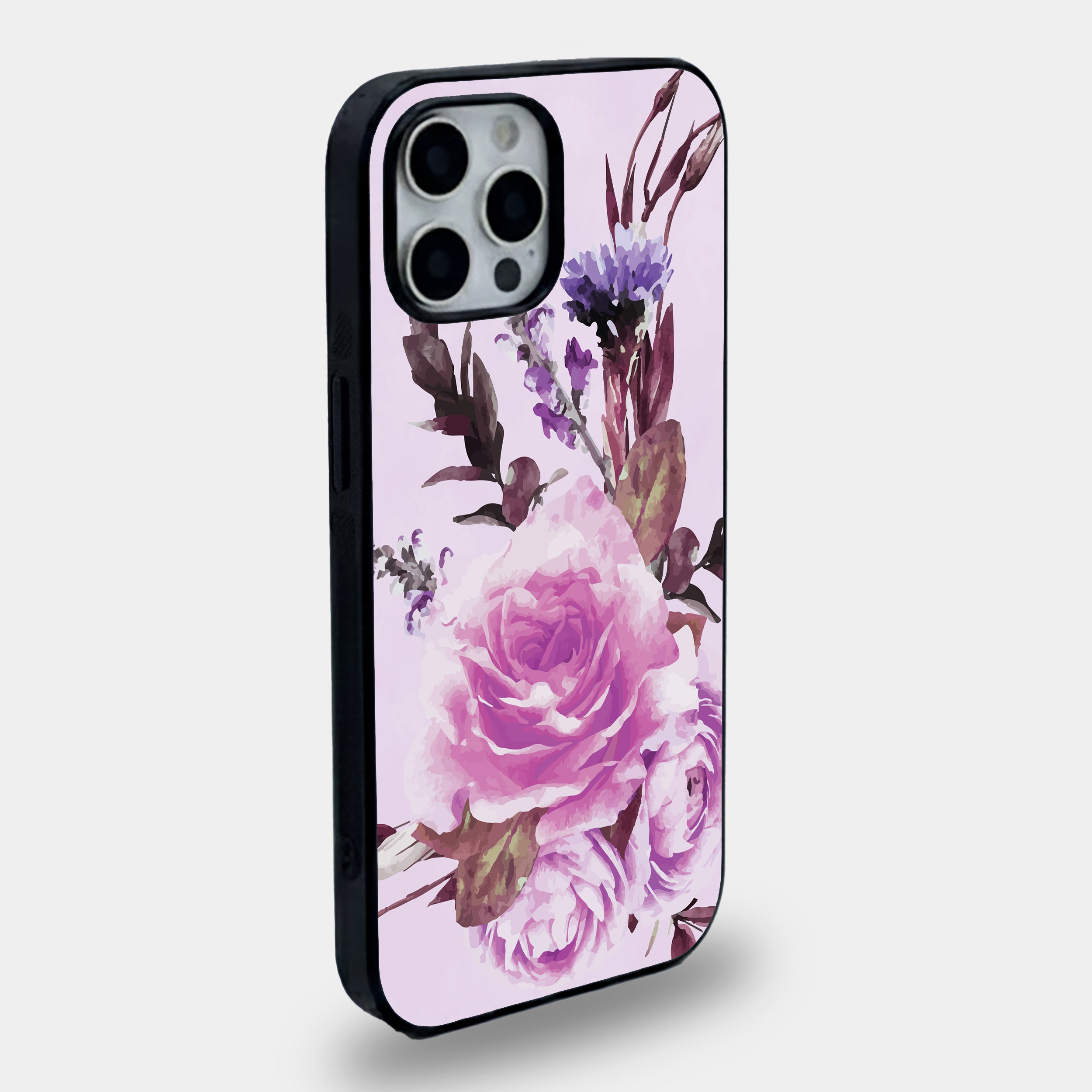 Vintage Watercolor Rose | Premium Glass iPhone Mobile Cover Case
