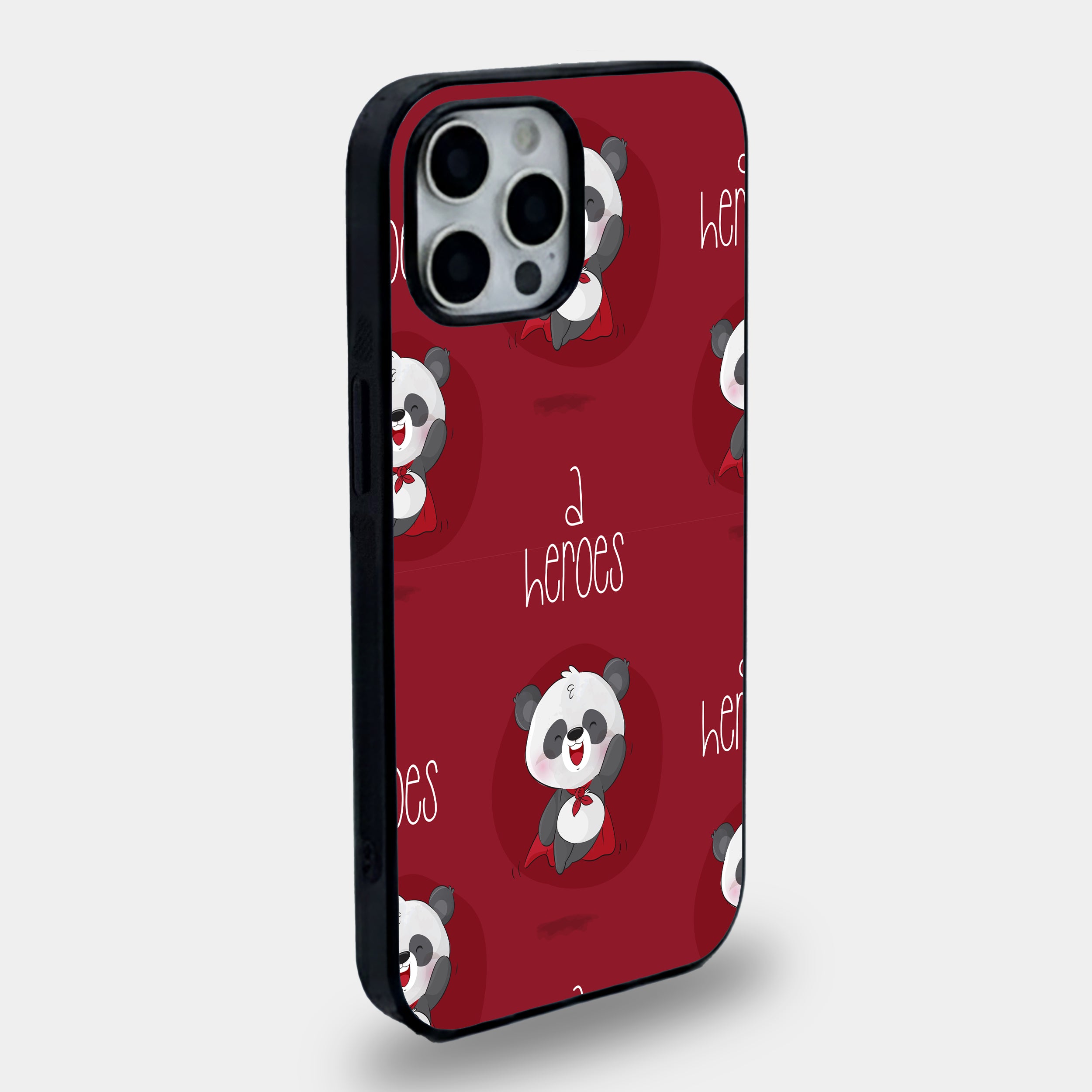 Super Hero Panda | Premium Glass iPhone Mobile Cover Case