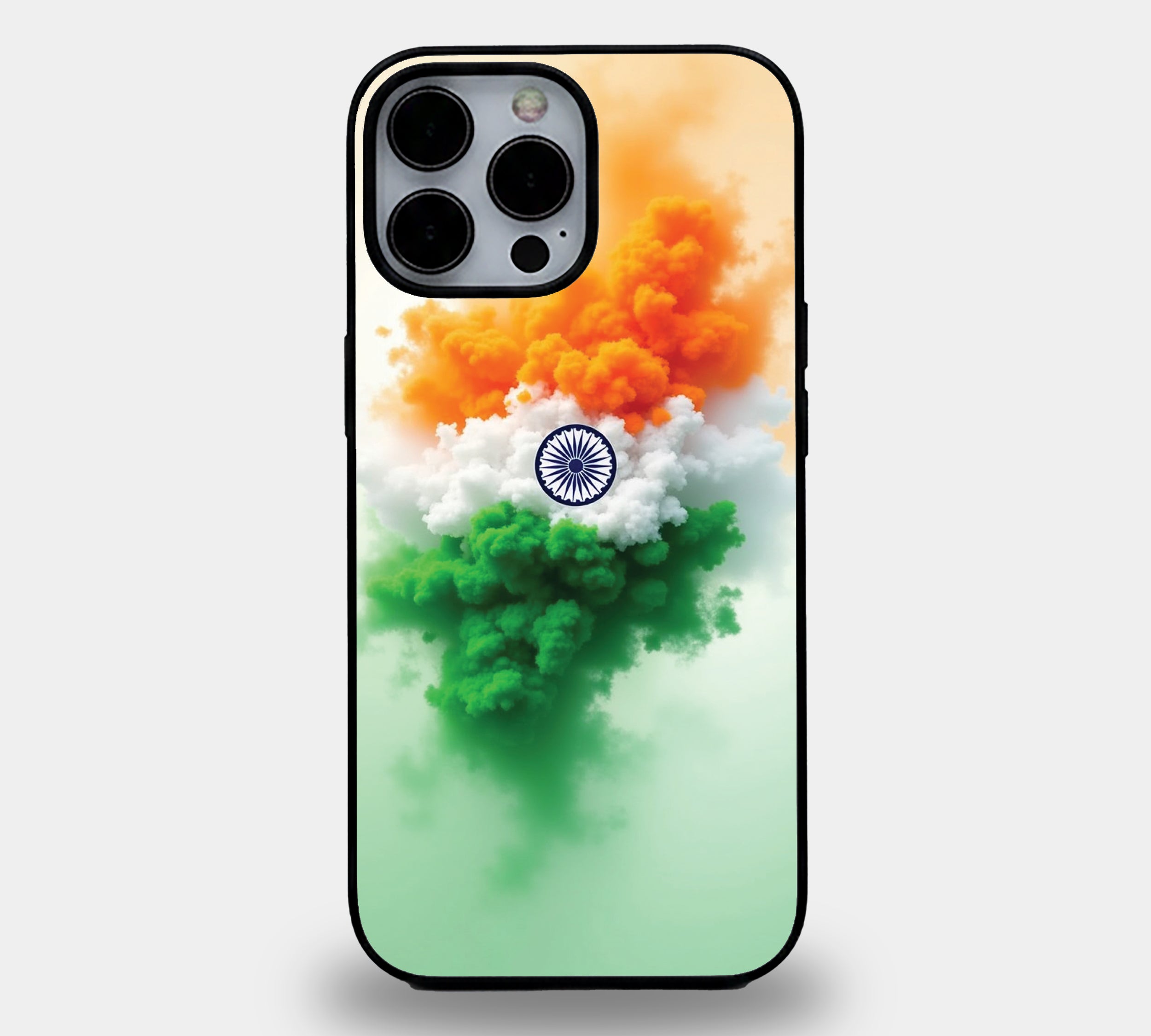 Tricolor Smoke Cloud | Premium Glass iPhone Mobile Cover Case