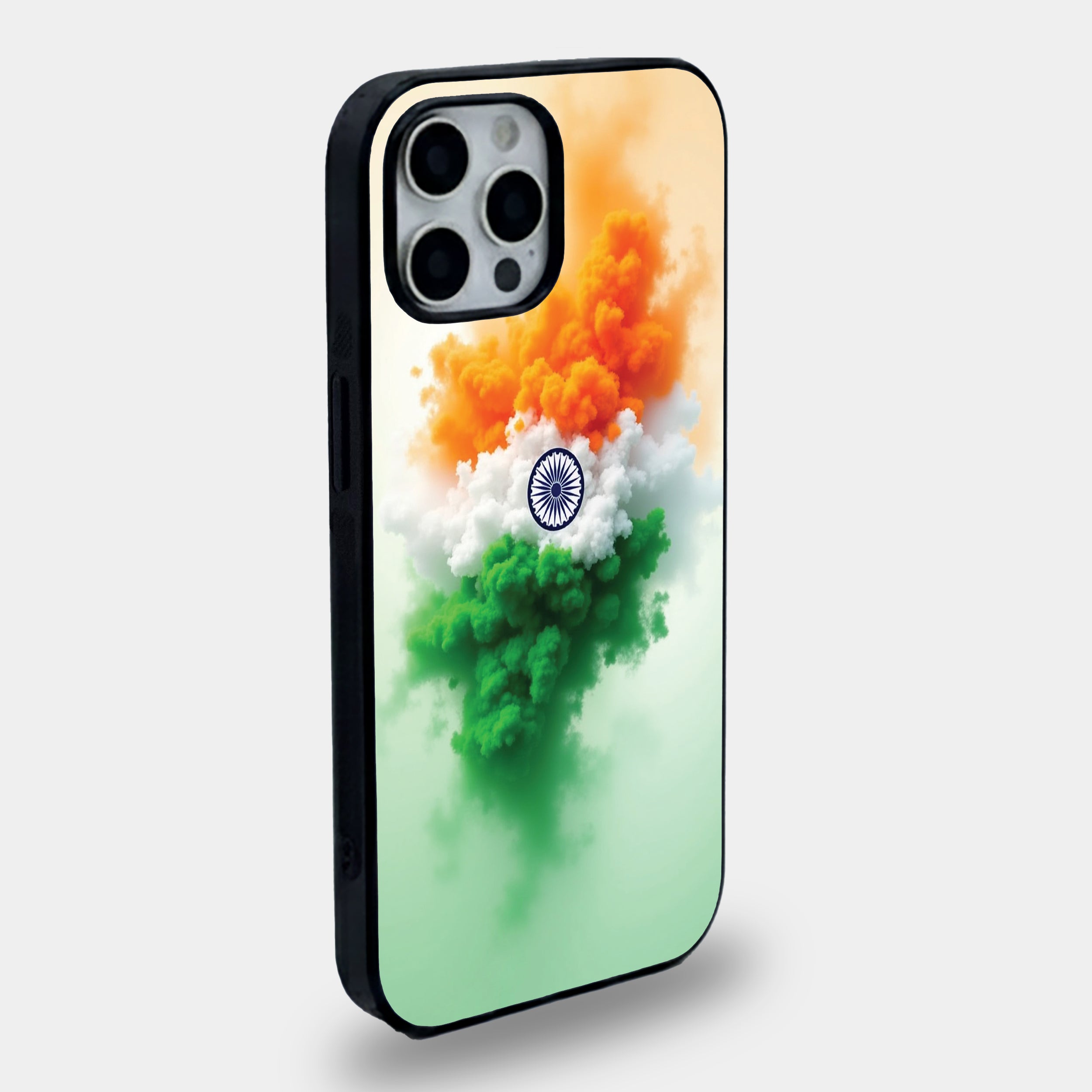 Tricolor Smoke Cloud | Premium Glass iPhone Mobile Cover Case