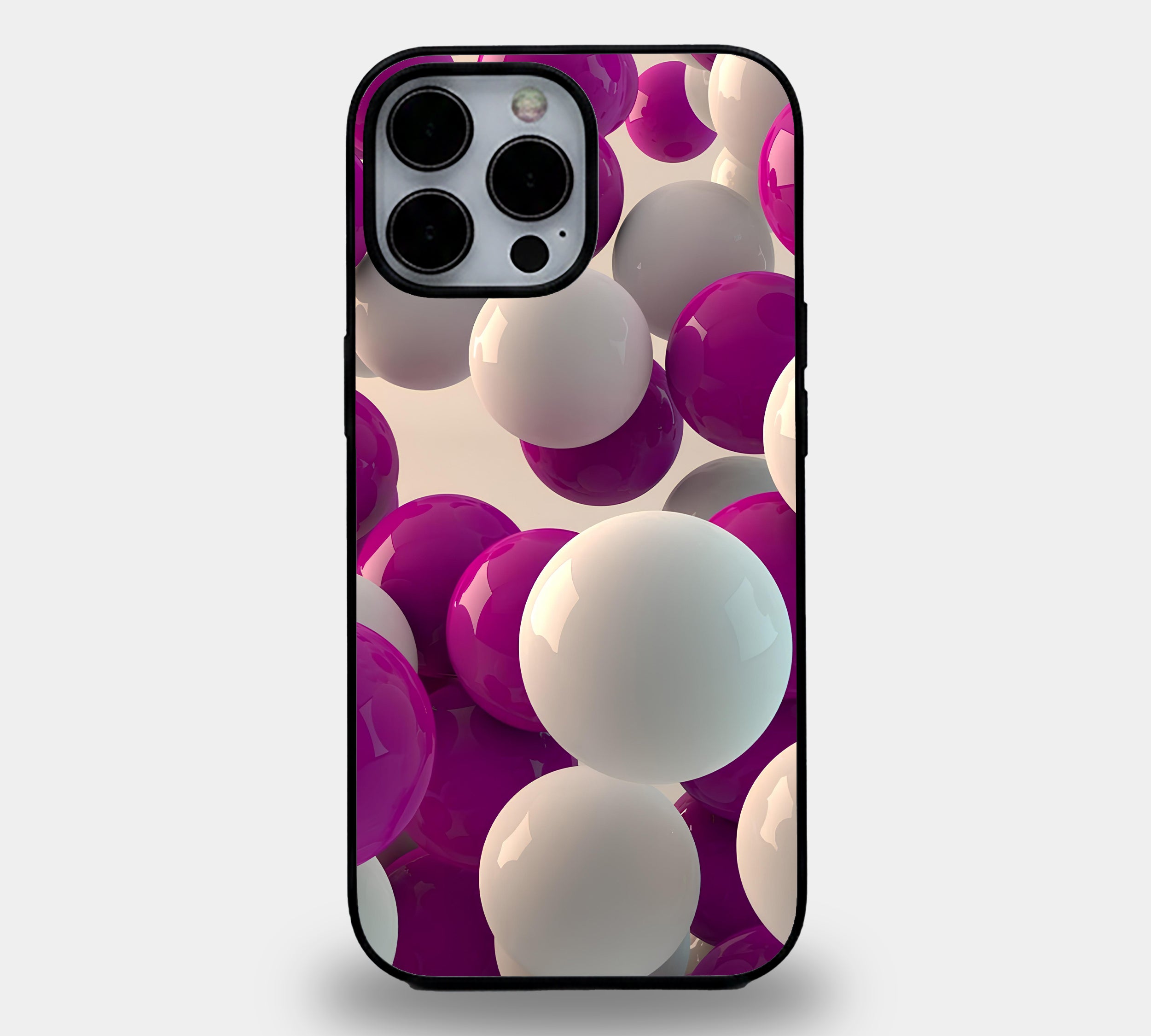 3D Glossy Magenta Spheres