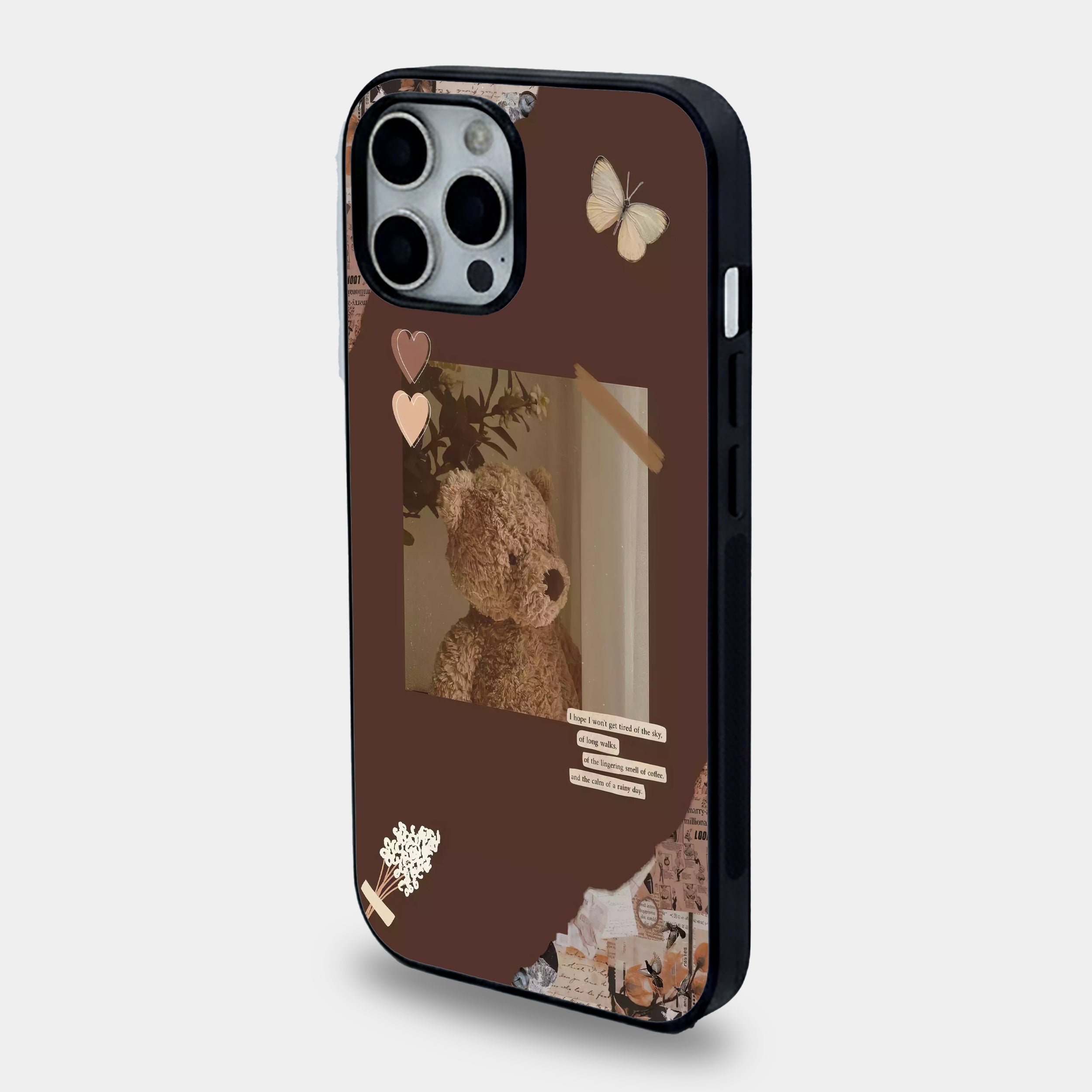 The Vintage Teddy Bear Aesthetic | Premium Glass iPhone & Samsung Mobile Cover Case