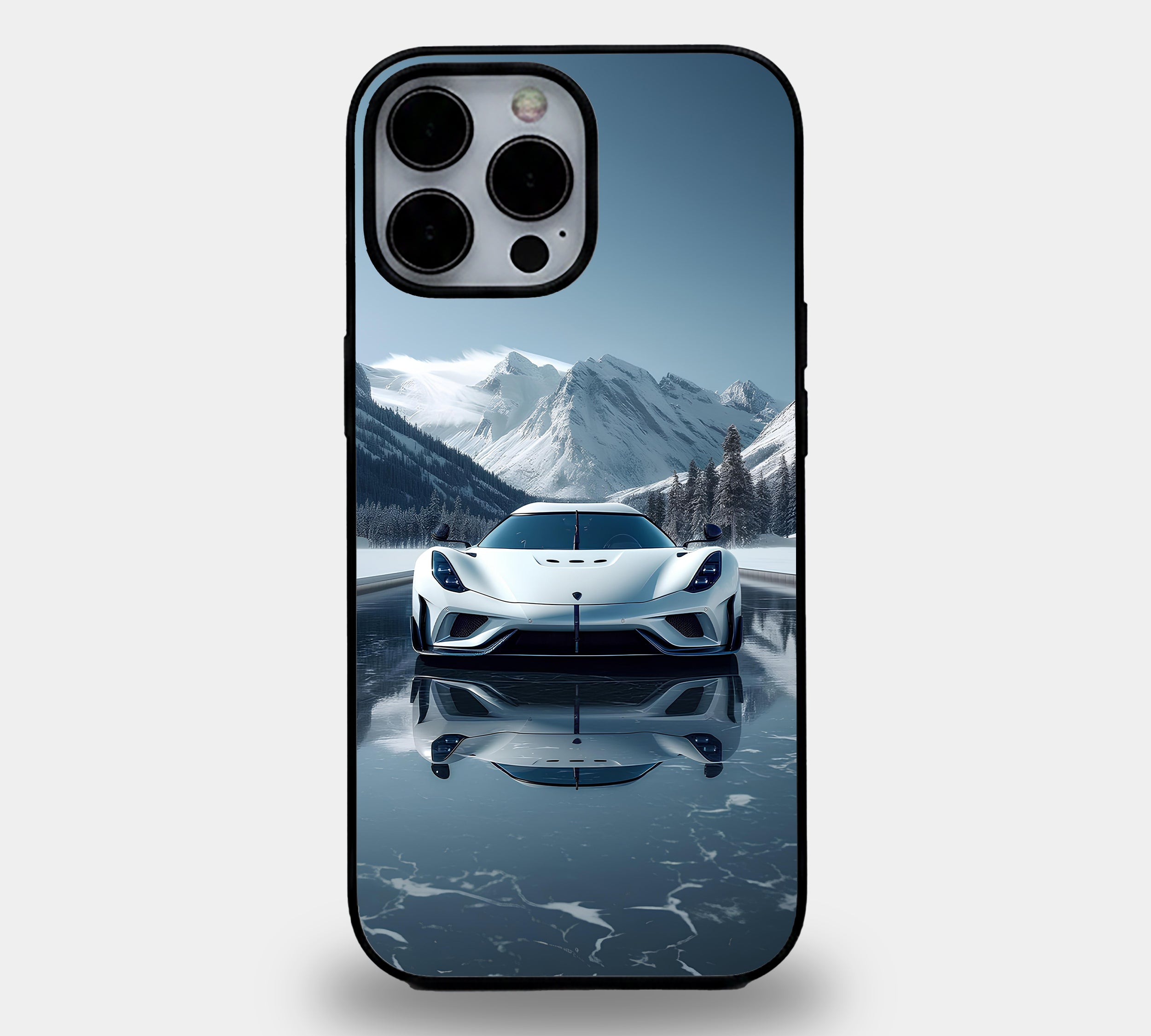 Frozen Peak Supercar Reflection