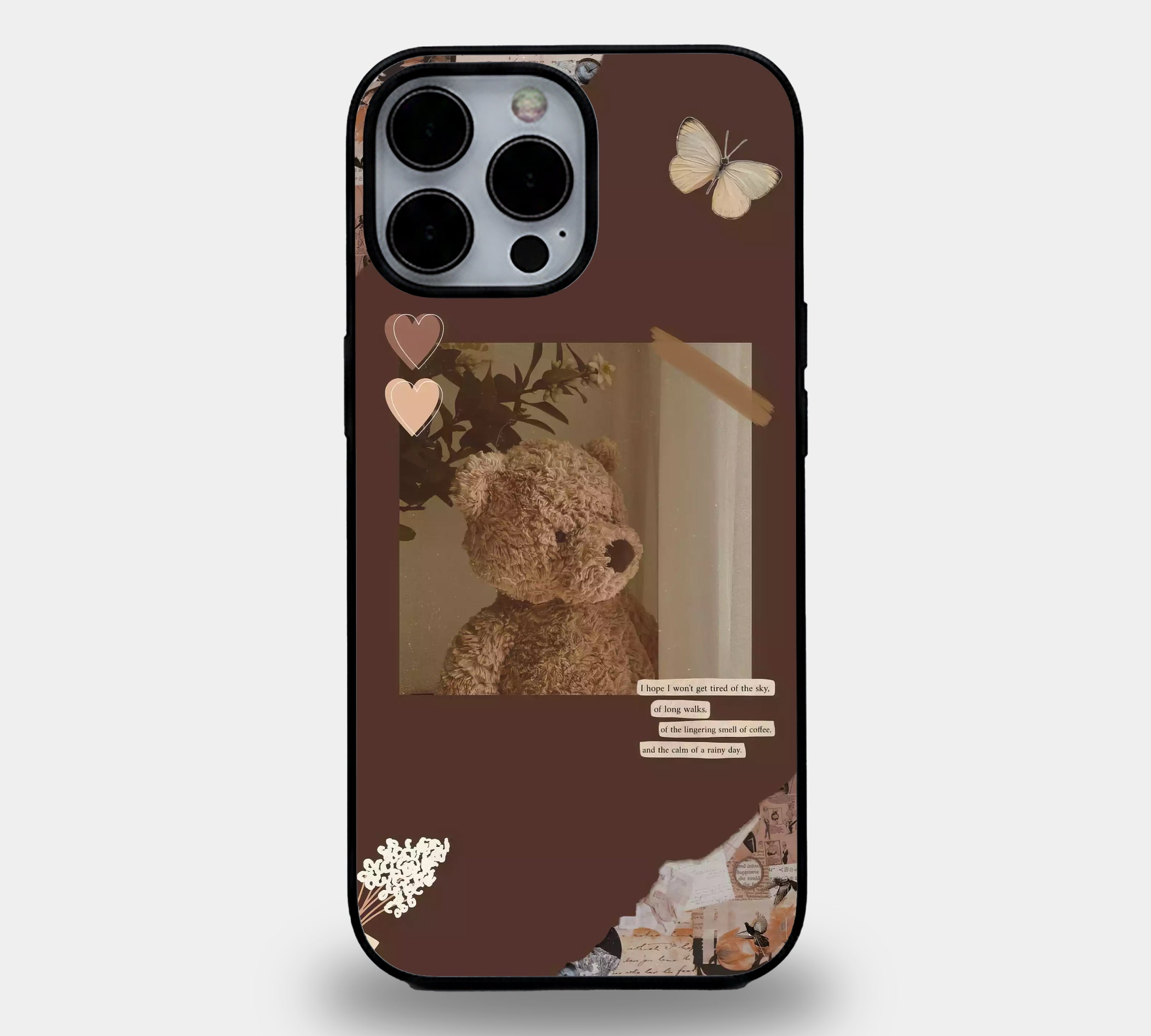 The Vintage Teddy Bear Aesthetic | Premium Glass iPhone & Samsung Mobile Cover Case