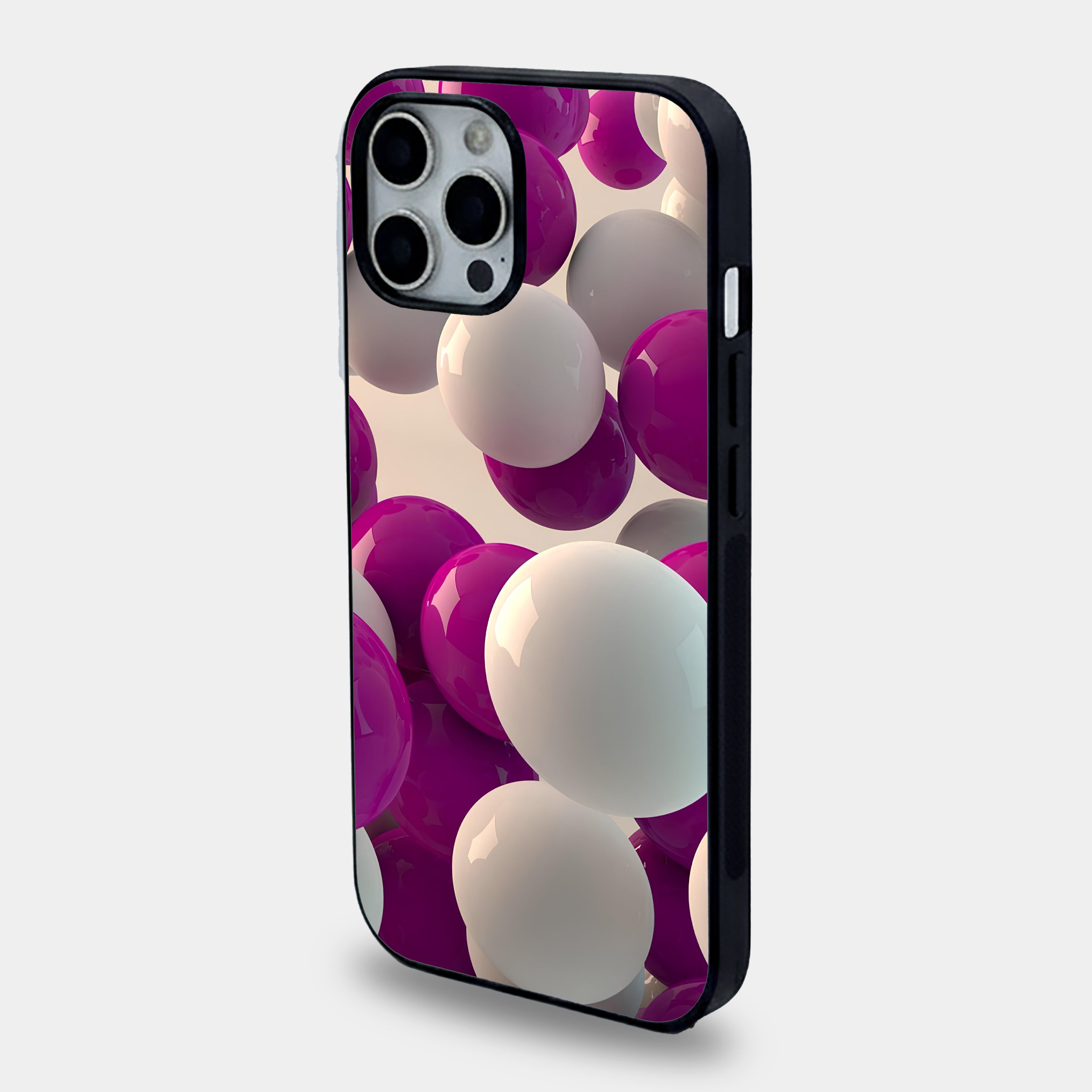 3D Glossy Magenta Spheres