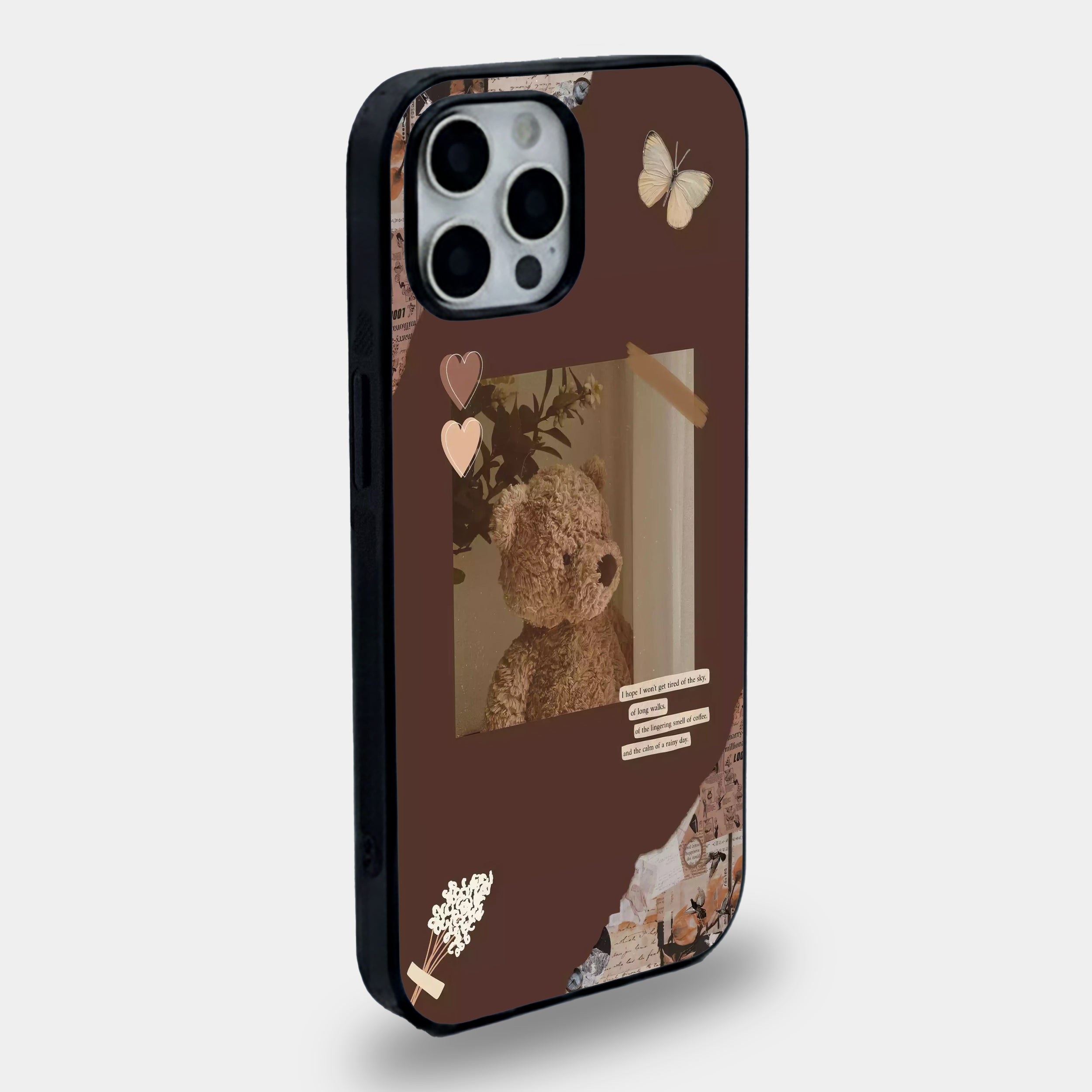 The Vintage Teddy Bear Aesthetic | Premium Glass iPhone & Samsung Mobile Cover Case