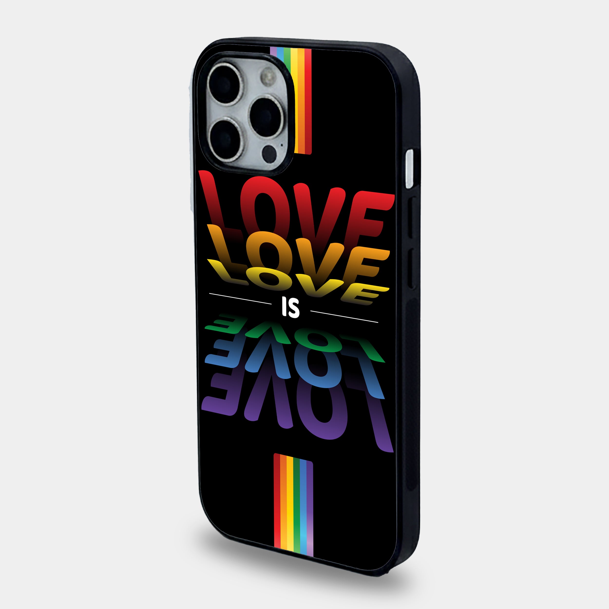 Love is Love - Mirrored Pride Edition | Premium Glass iPhone & Samsung Mobile Cover Case