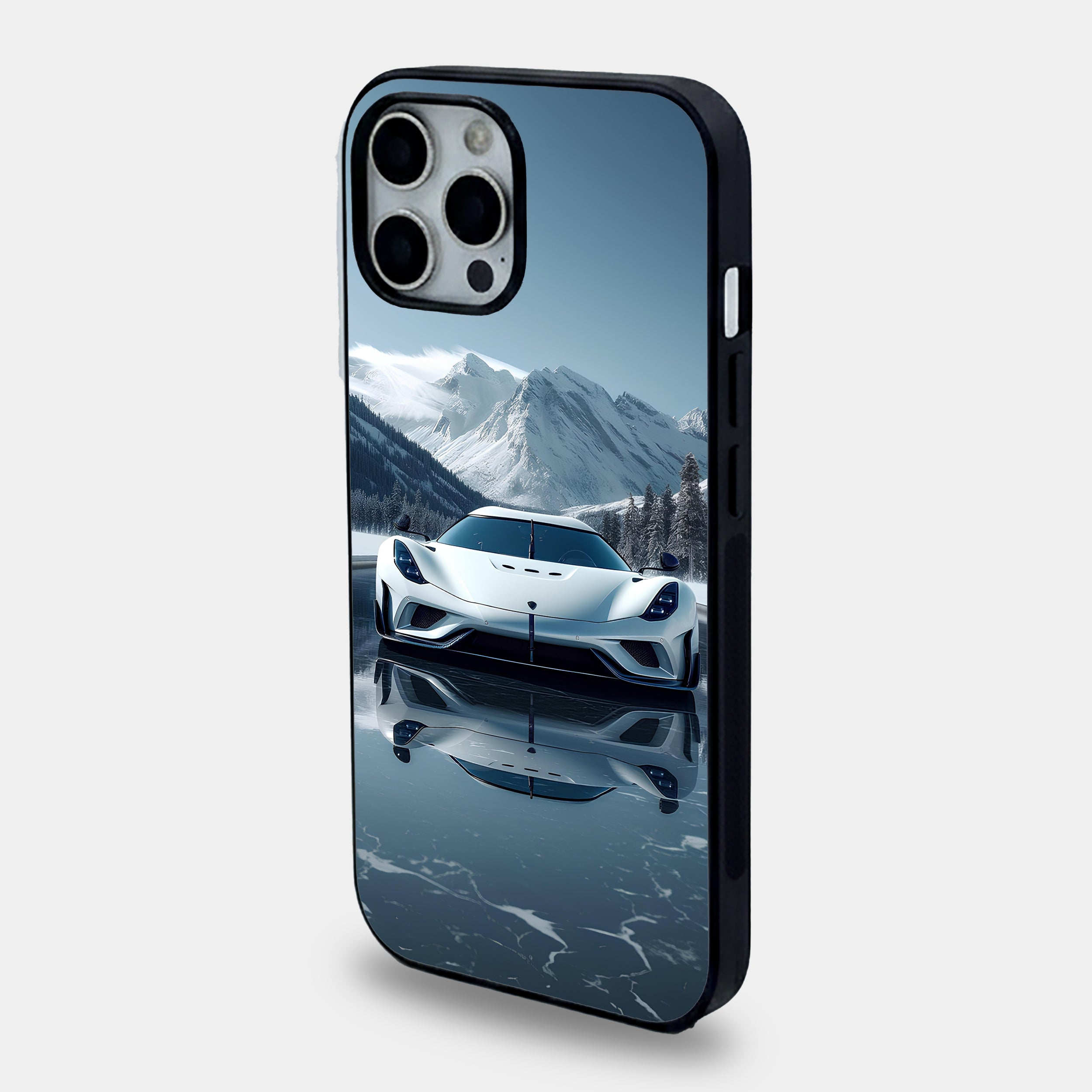 Frozen Peak Supercar Reflection
