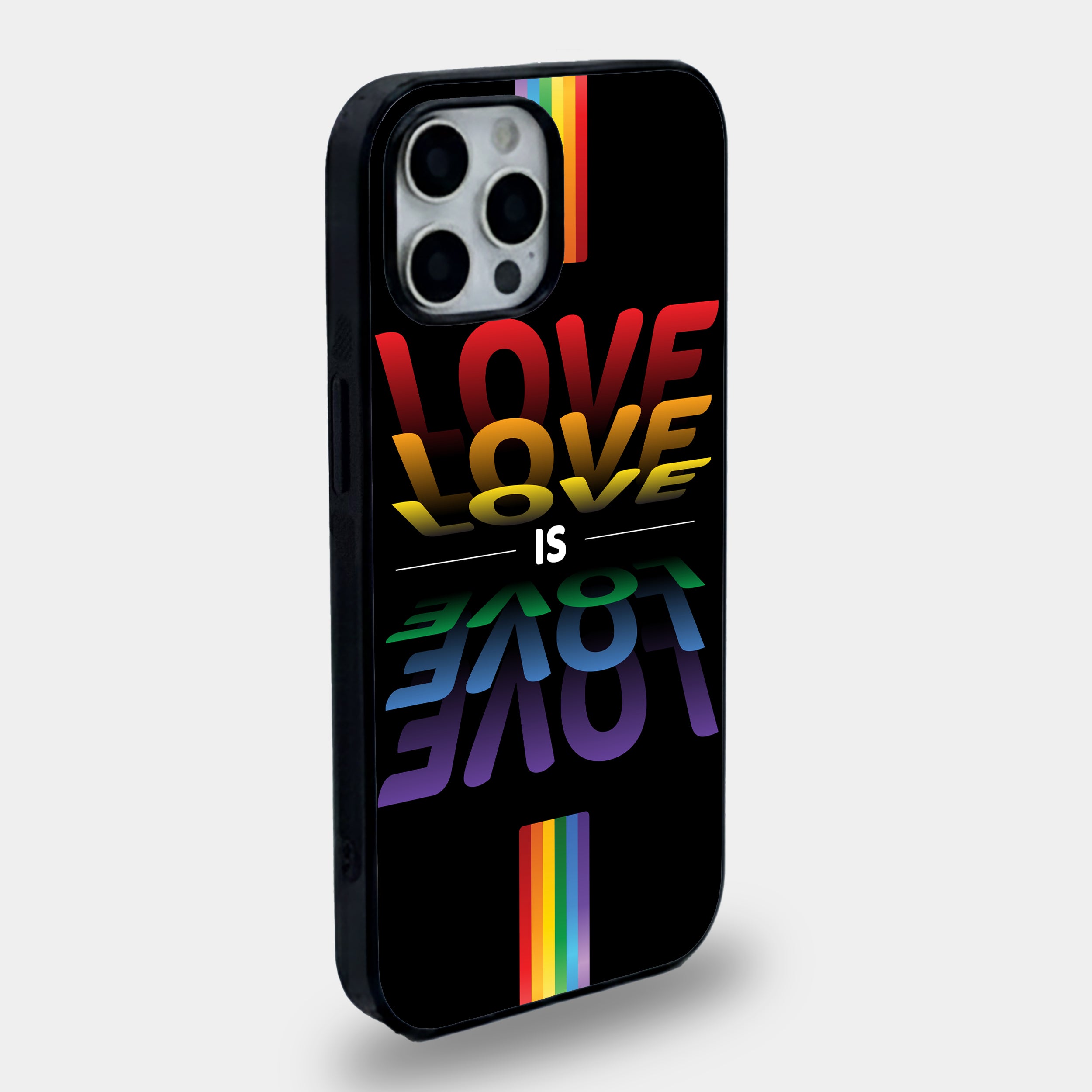 Love is Love - Mirrored Pride Edition | Premium Glass iPhone Mobile Cover Case