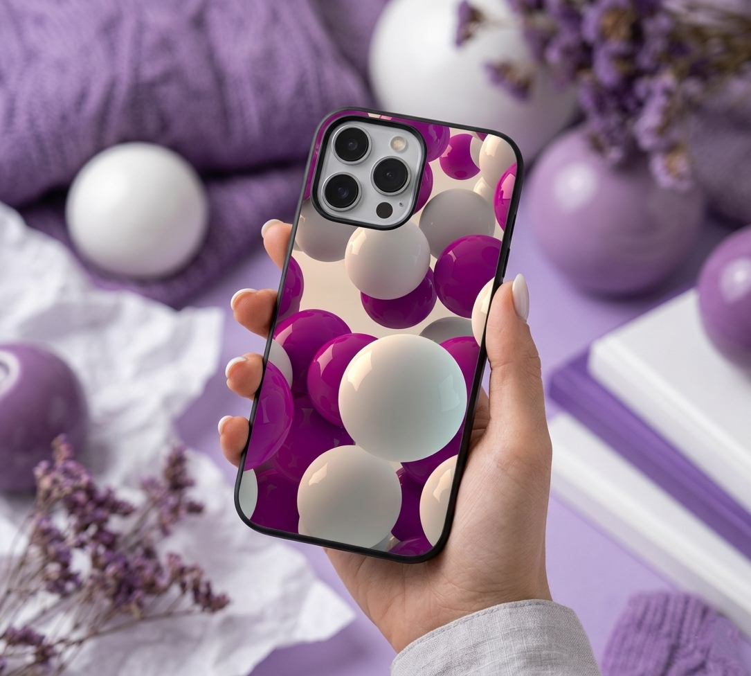 3D Glossy Magenta Spheres