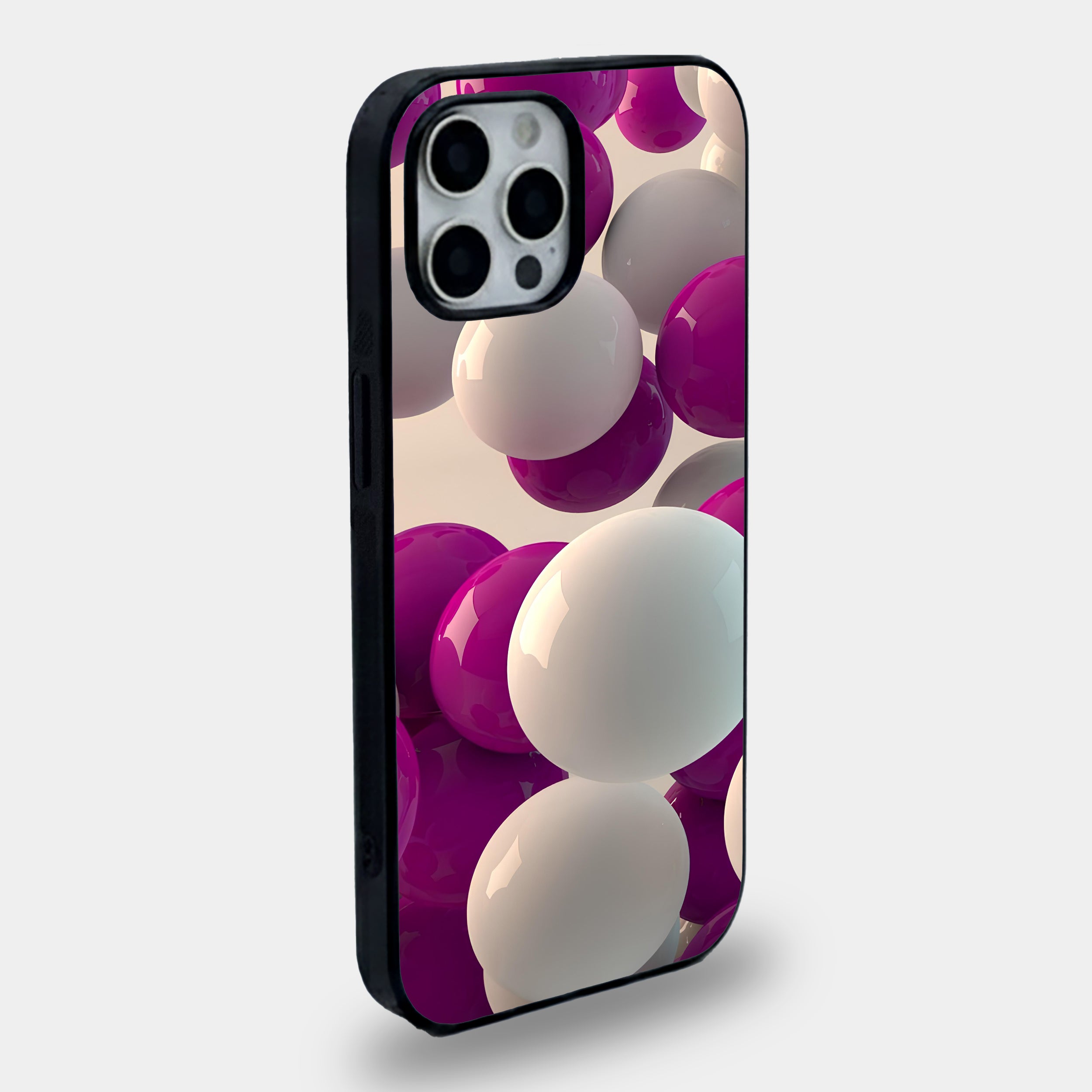 3D Glossy Magenta Spheres