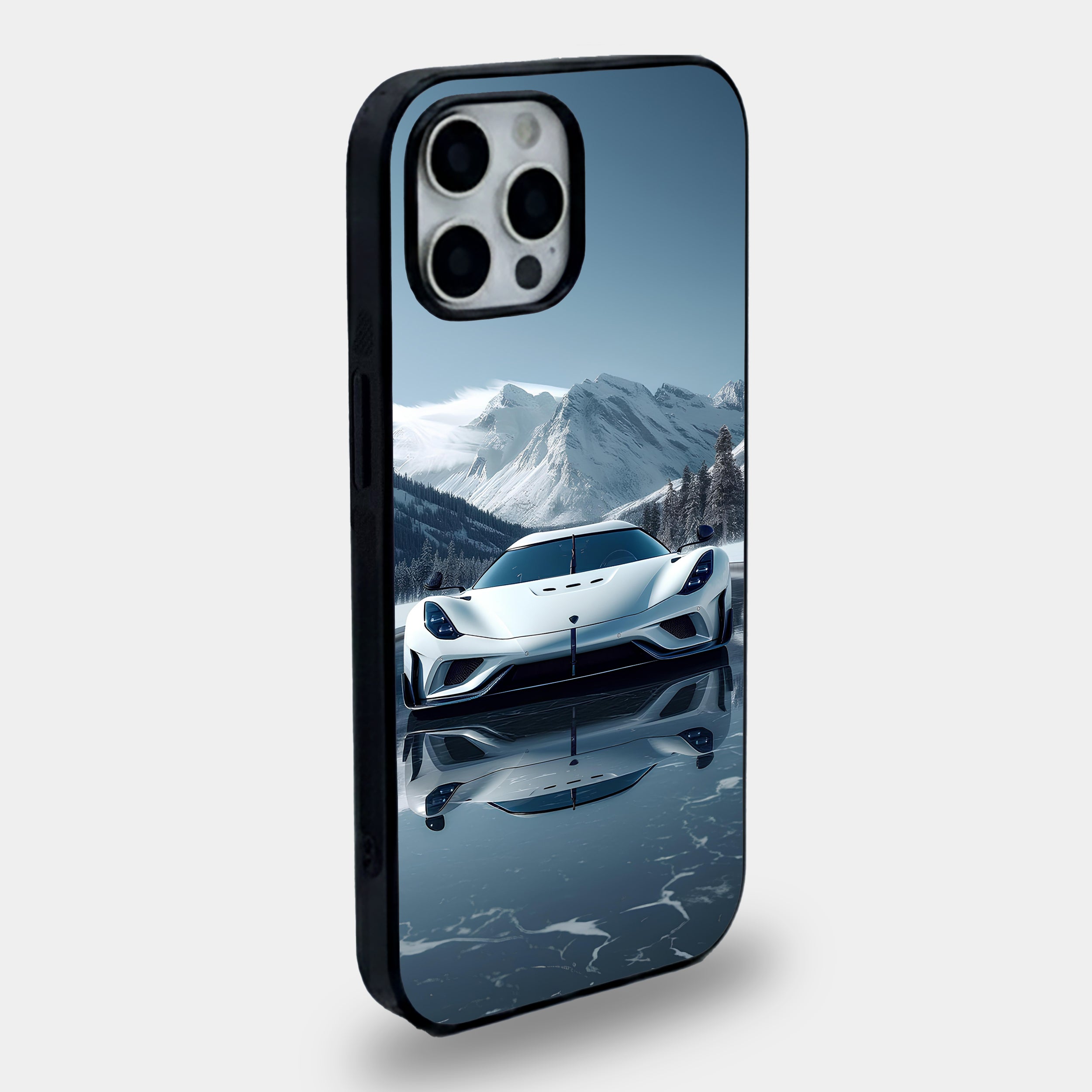 Frozen Peak Supercar Reflection
