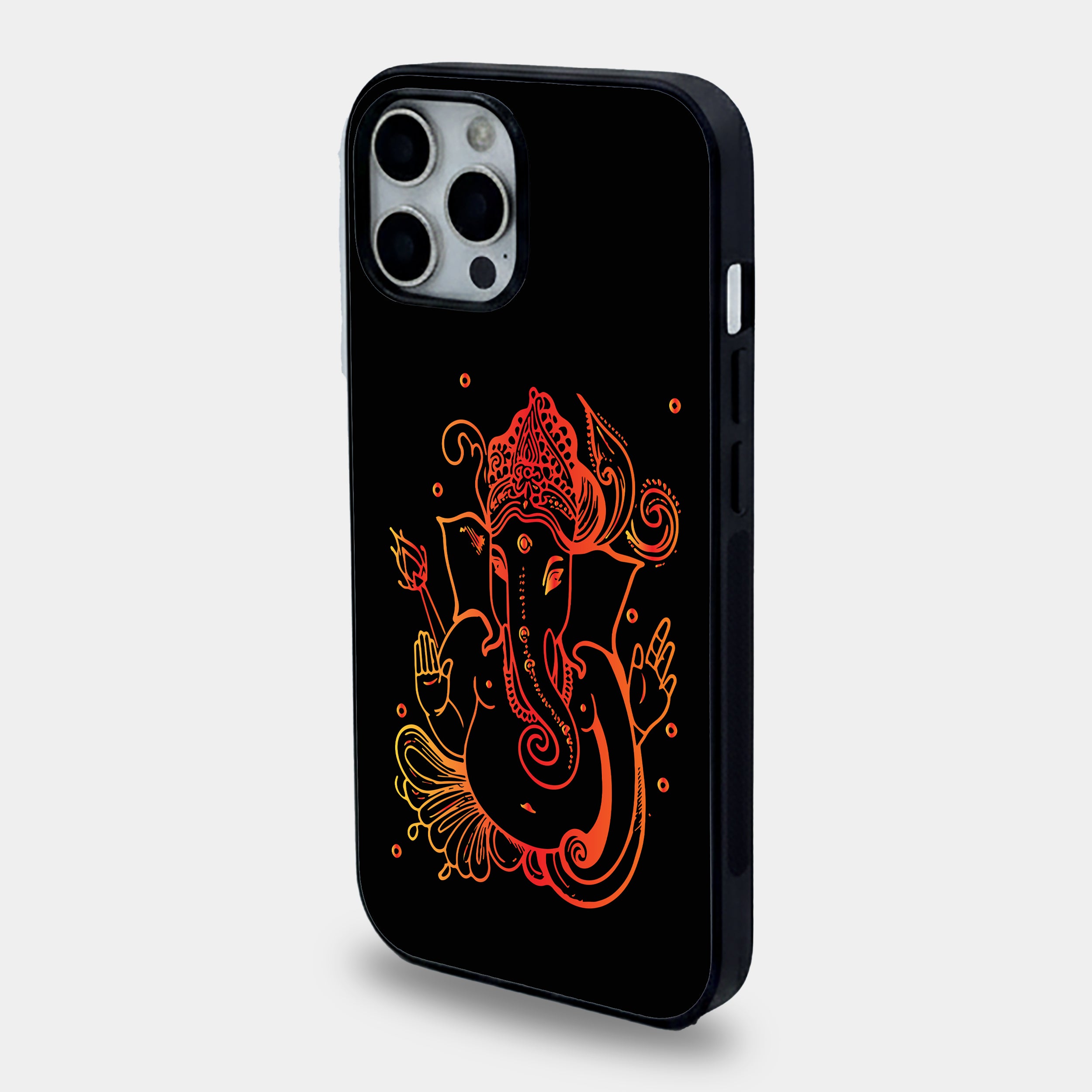 Ganesha Gradient Line Art | Premium Glass iPhone & Samsung Mobile Cover Case
