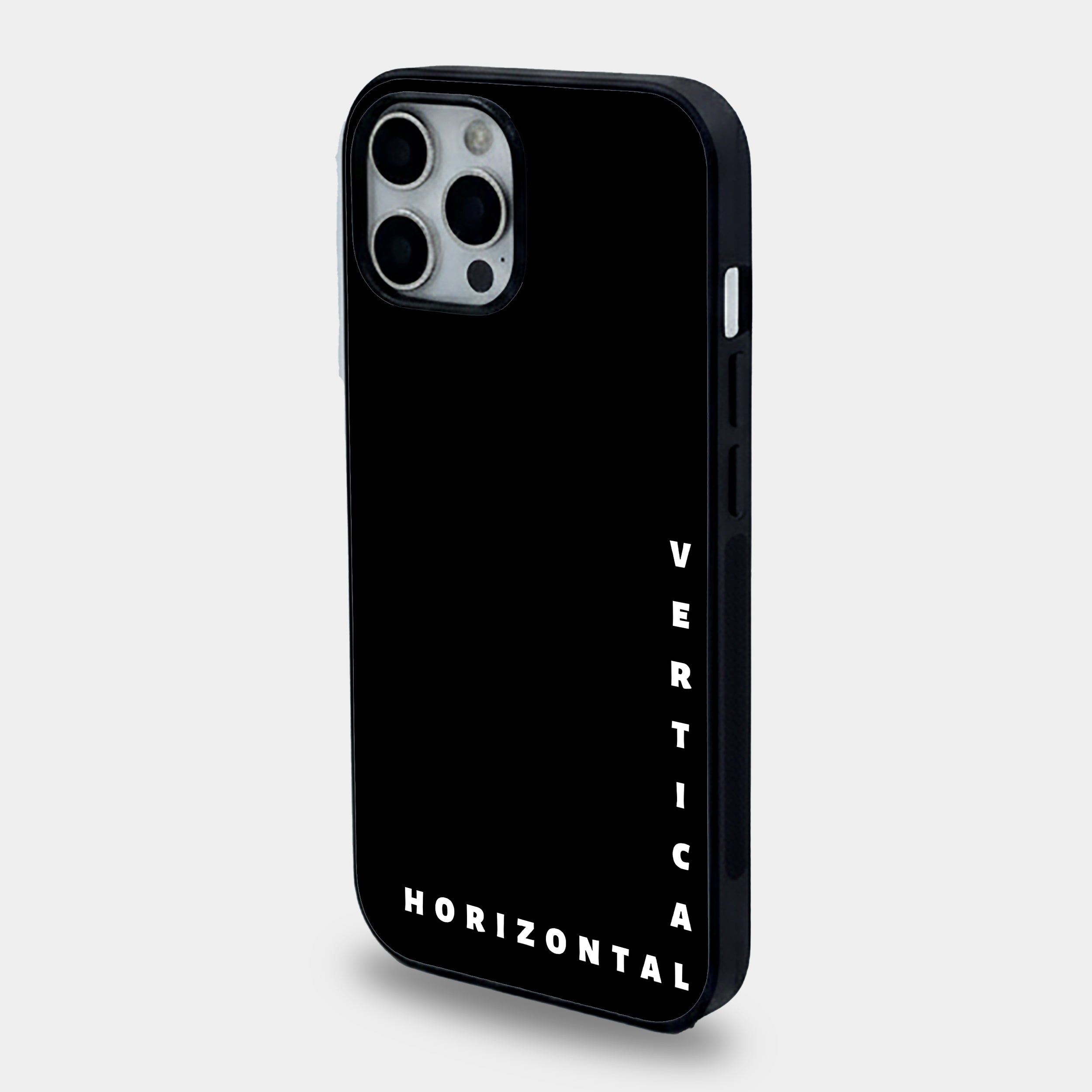 Minimalist Typography Text Art - Vertical Horizontal Edition | Premium Glass iPhone & Samsung Mobile Cover Case
