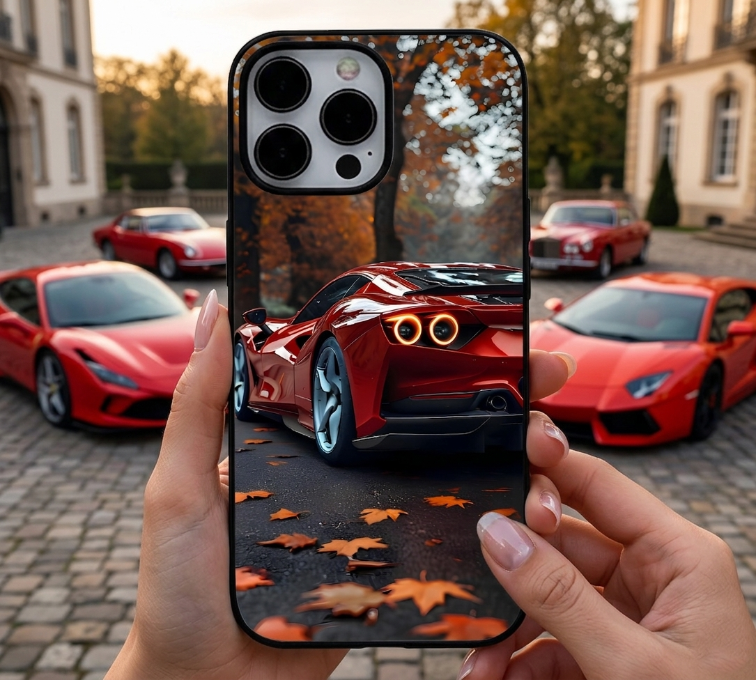 Red Ferrari Autumn Forest Case
