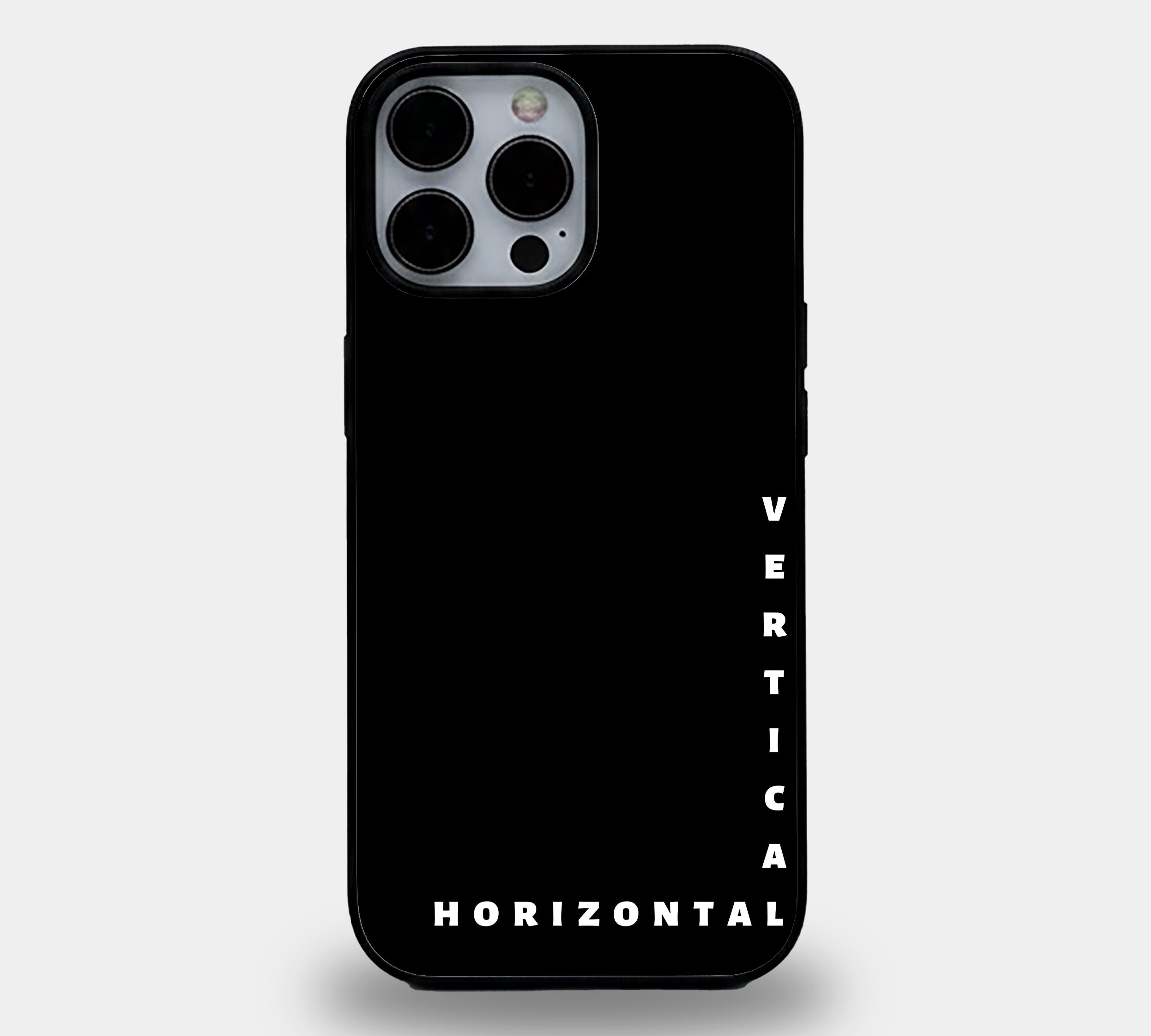 Minimalist Typography Text Art - Vertical Horizontal Edition | Premium Glass iPhone & Samsung Mobile Cover Case