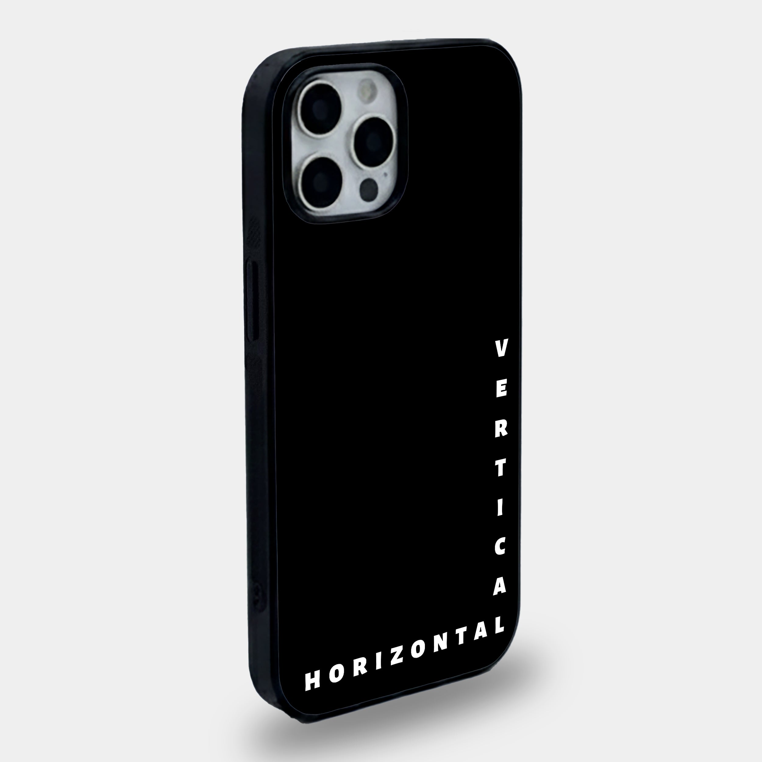 Minimalist Typography Text Art - Vertical Horizontal Edition | Premium Glass iPhone & Samsung Mobile Cover Case