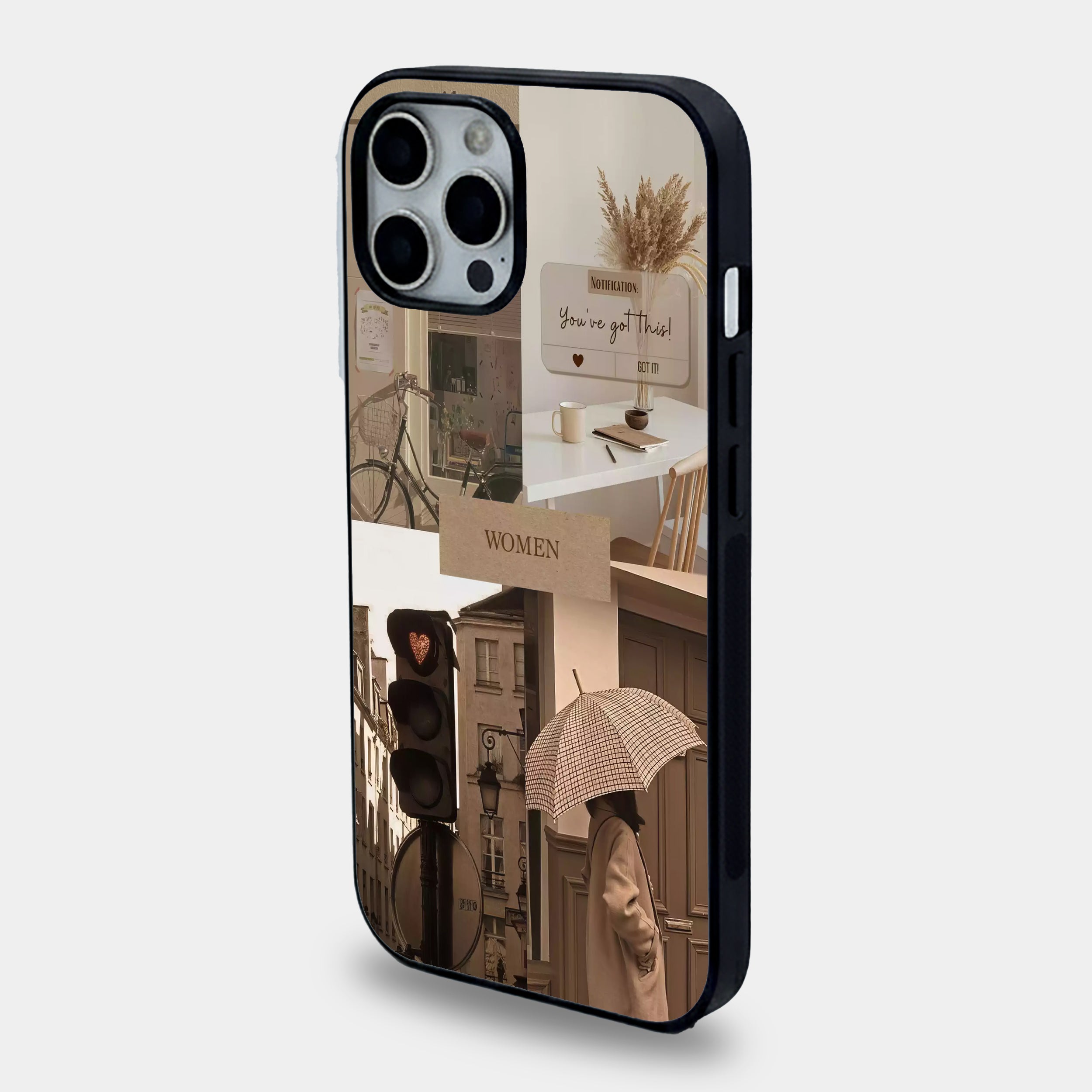 The "Serenity" Aesthetic - Minimalist Collage Art | Premium Glass iPhone & Samsung Mobile Cover Case