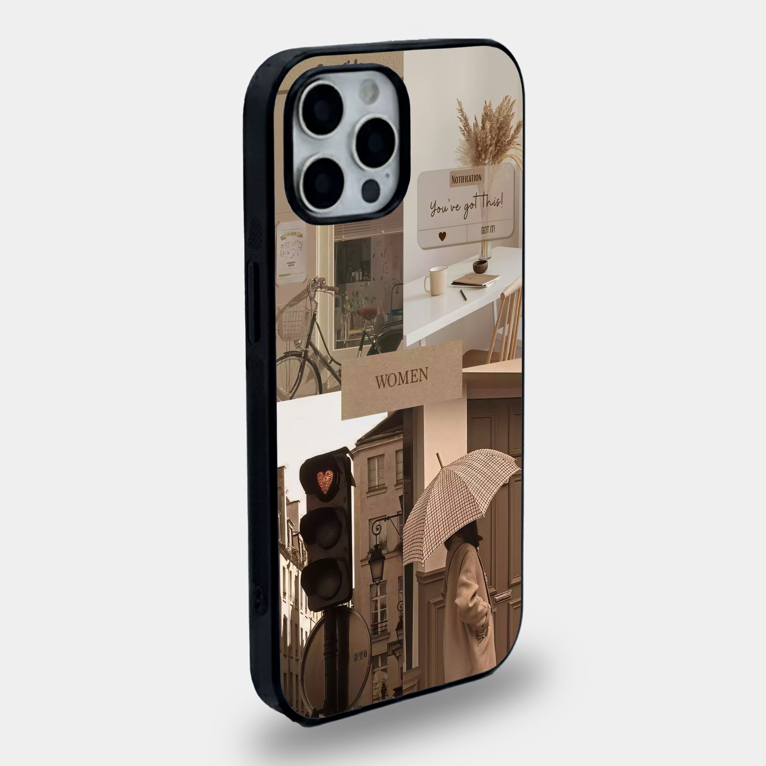 The "Serenity" Aesthetic - Minimalist Collage Art | Premium Glass iPhone & Samsung Mobile Cover Case