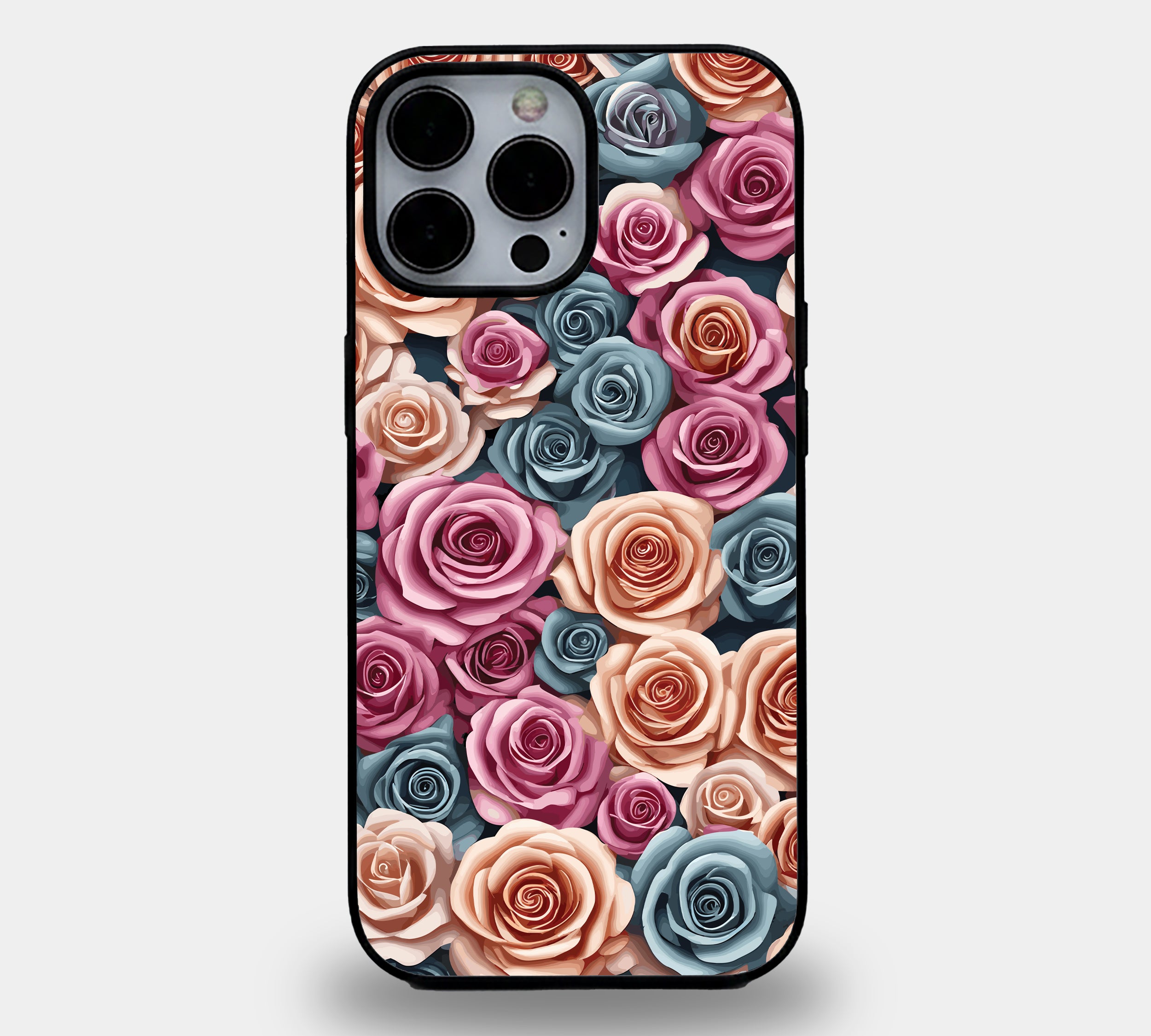 Velvet Rose Garden | Premium Glass iPhone Mobile Cover Case