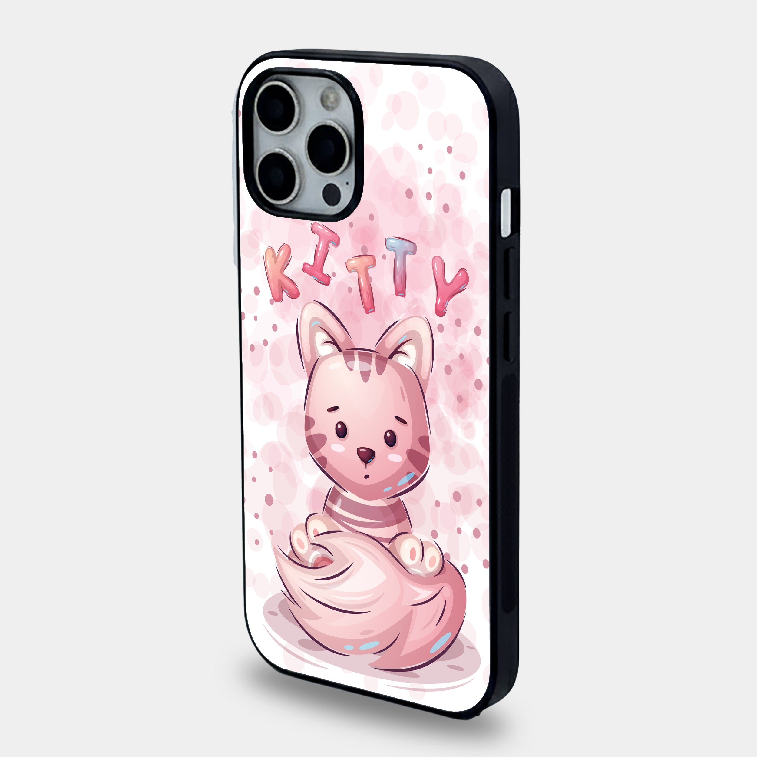 Blush Dream Kitten | Premium Glass iPhone Mobile Cover Case