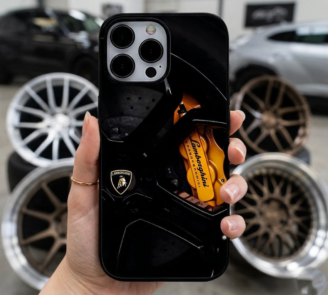 Black Lamborghini Brake Caliper Case