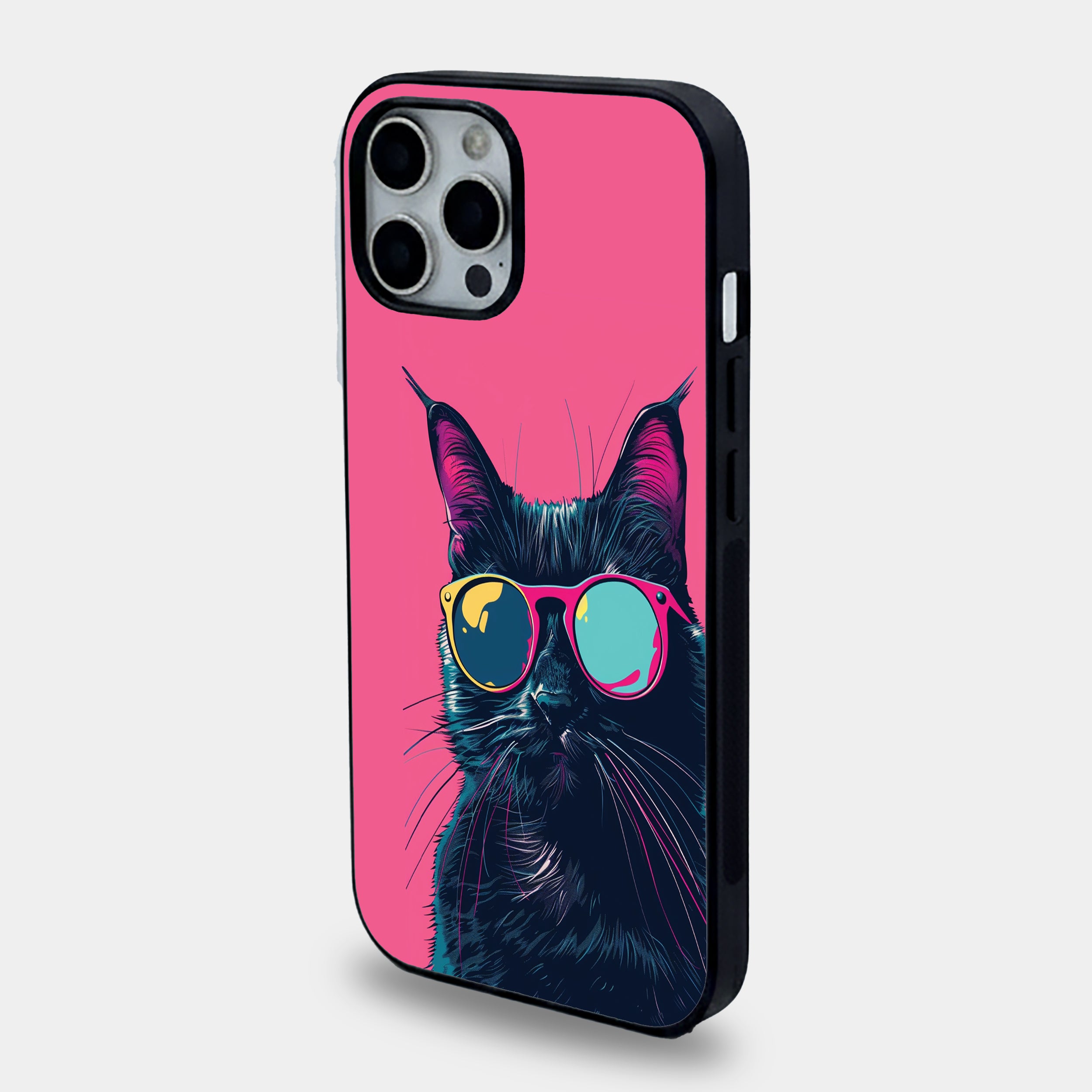 Retro Shades Feline Cat | Premium Glass iPhone Mobile Cover Case