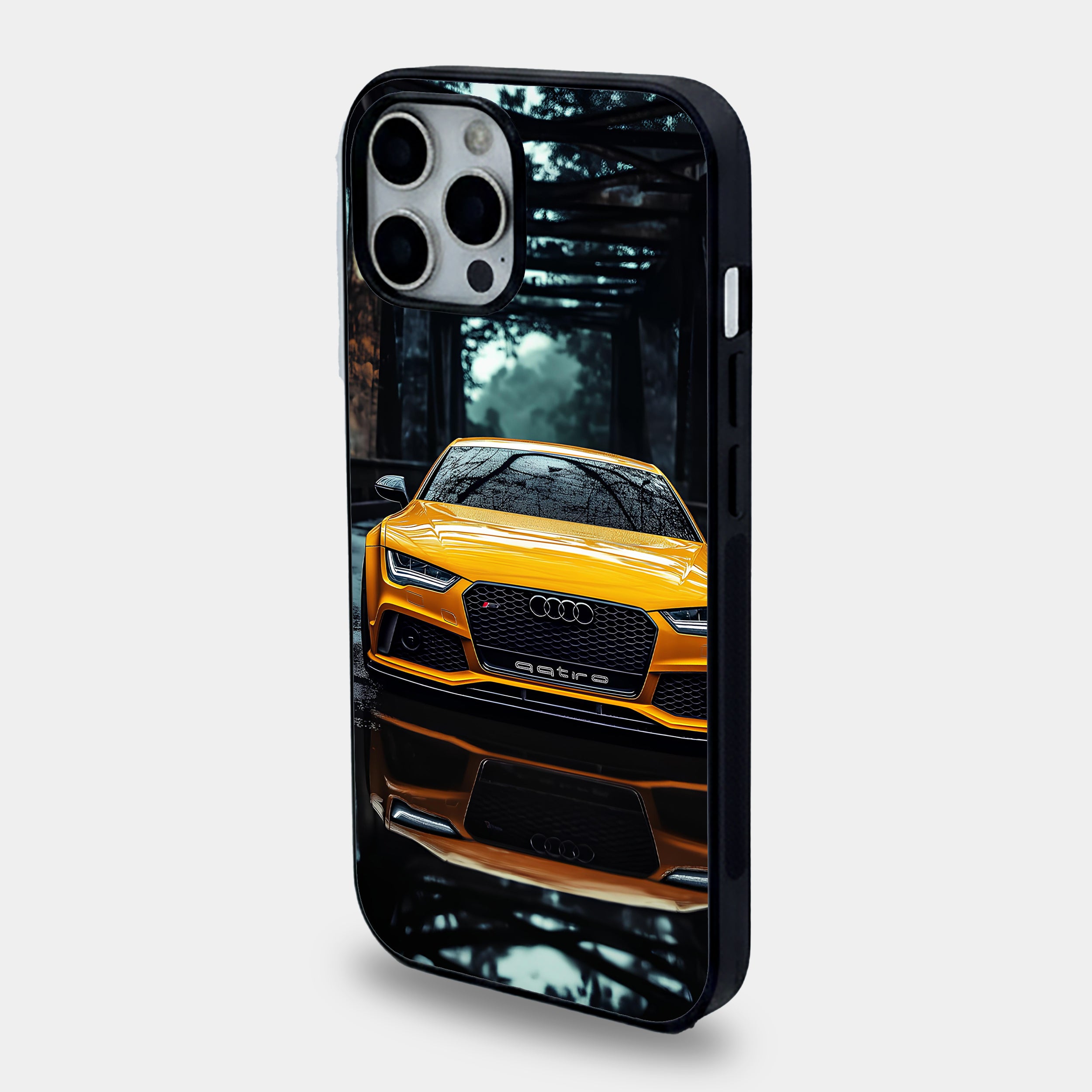 Yellow Audi Bridge Reflection Case