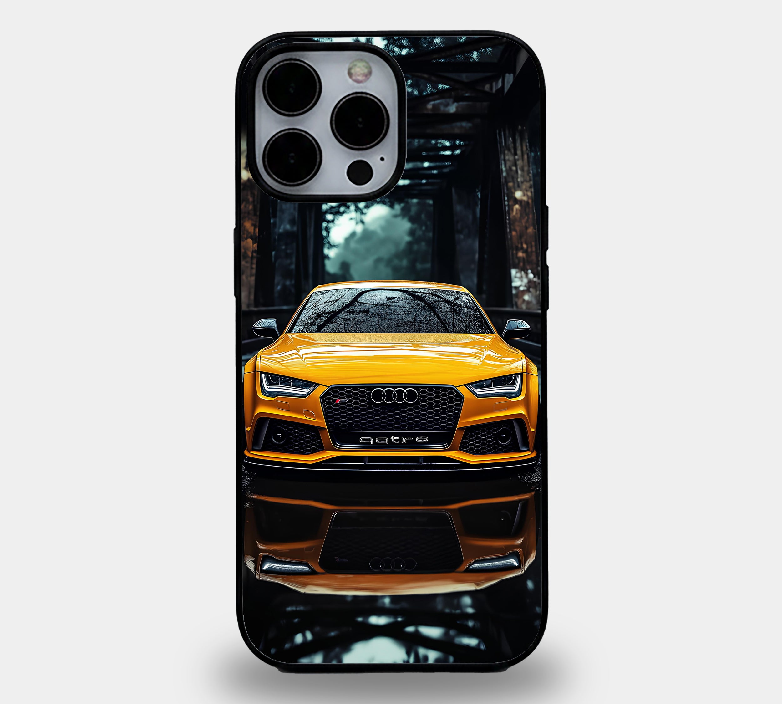 Yellow Audi Bridge Reflection Case