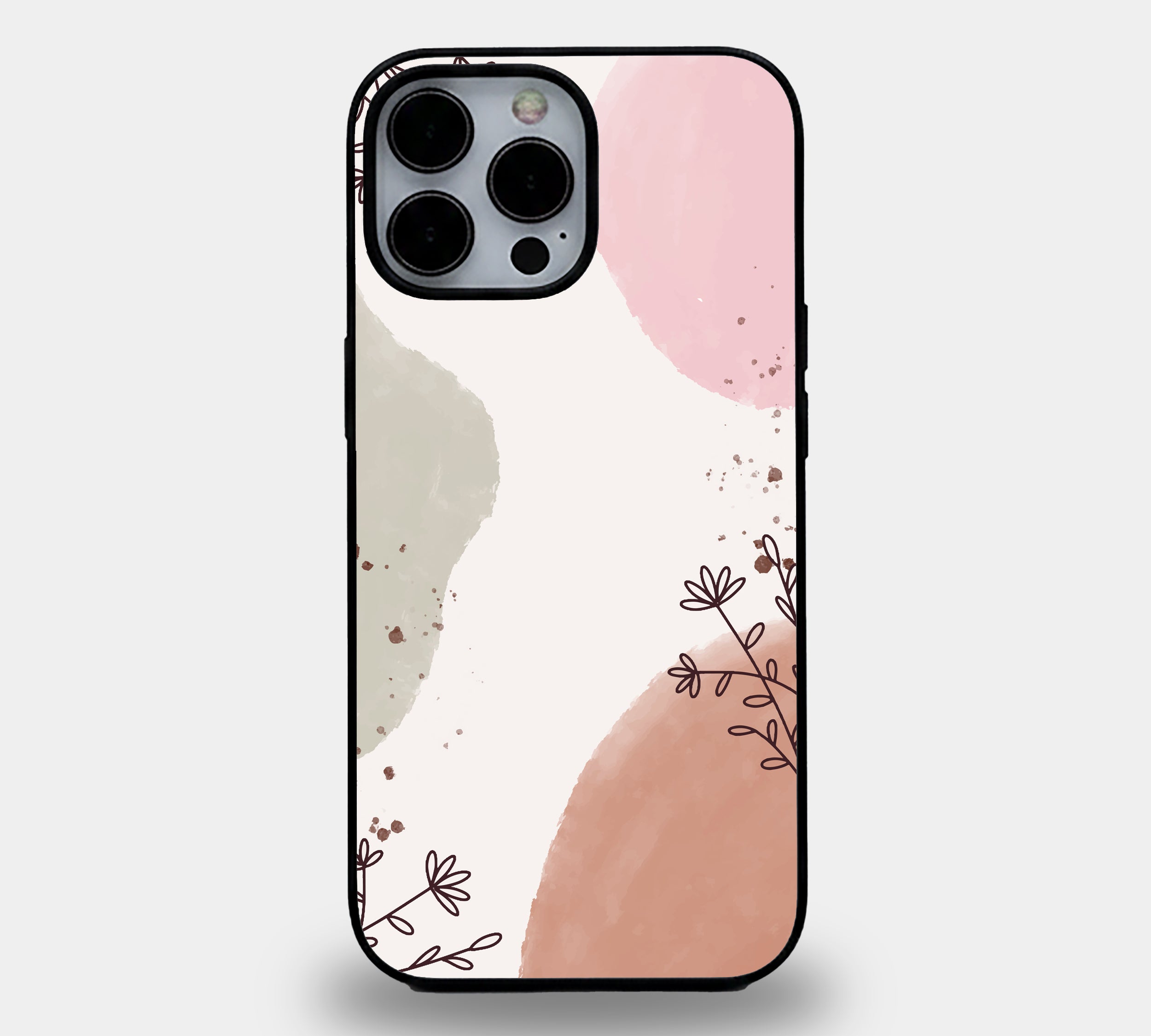 Earthy Botanical Watercolor | Premium Glass iPhone Mobile Cover Case