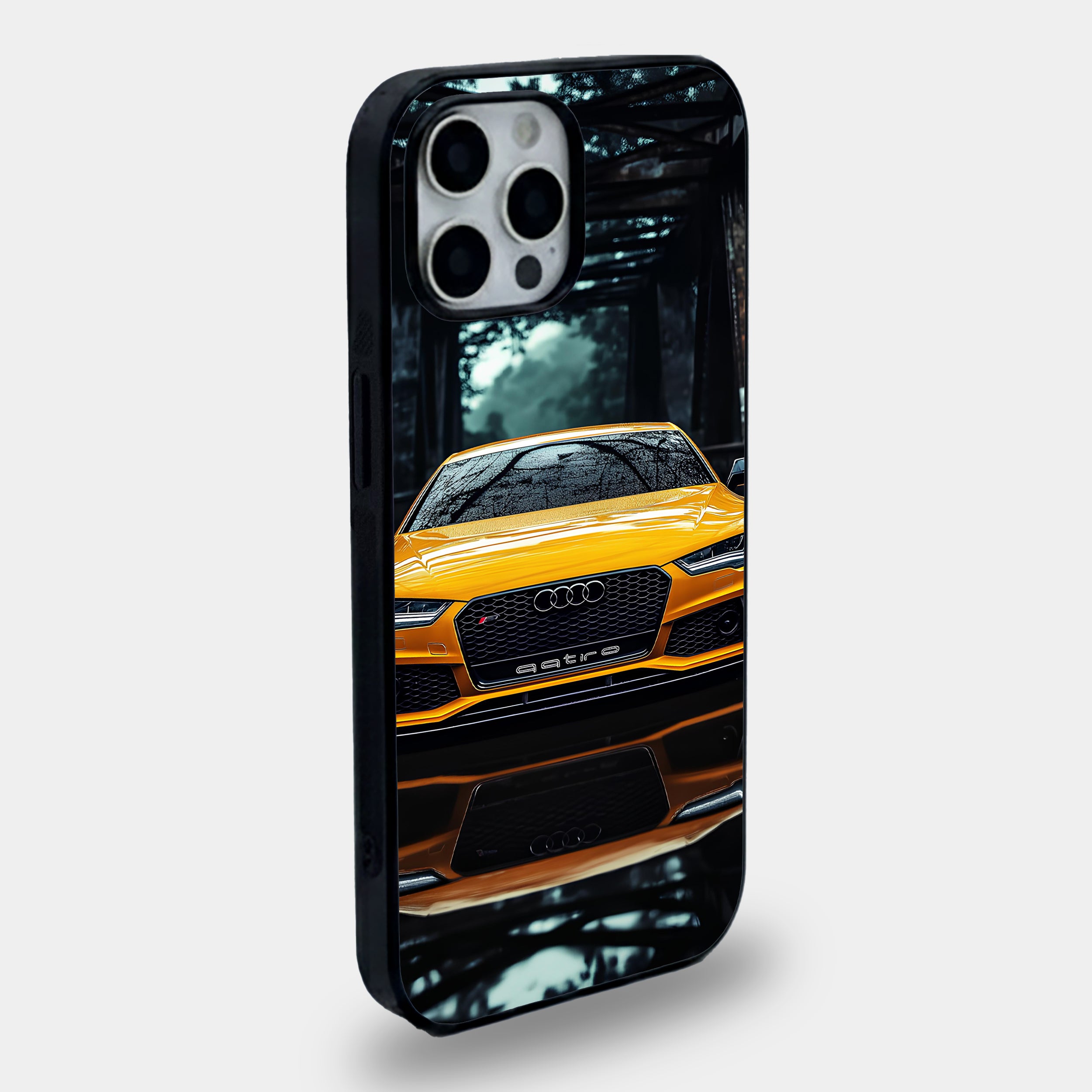 Yellow Audi Bridge Reflection Case