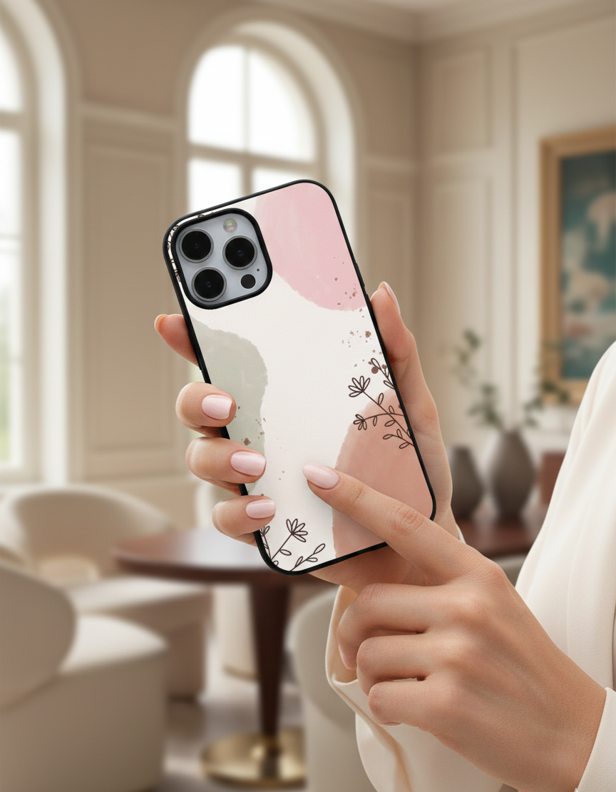 Earthy Botanical Watercolor | Premium Glass iPhone Mobile Cover Case